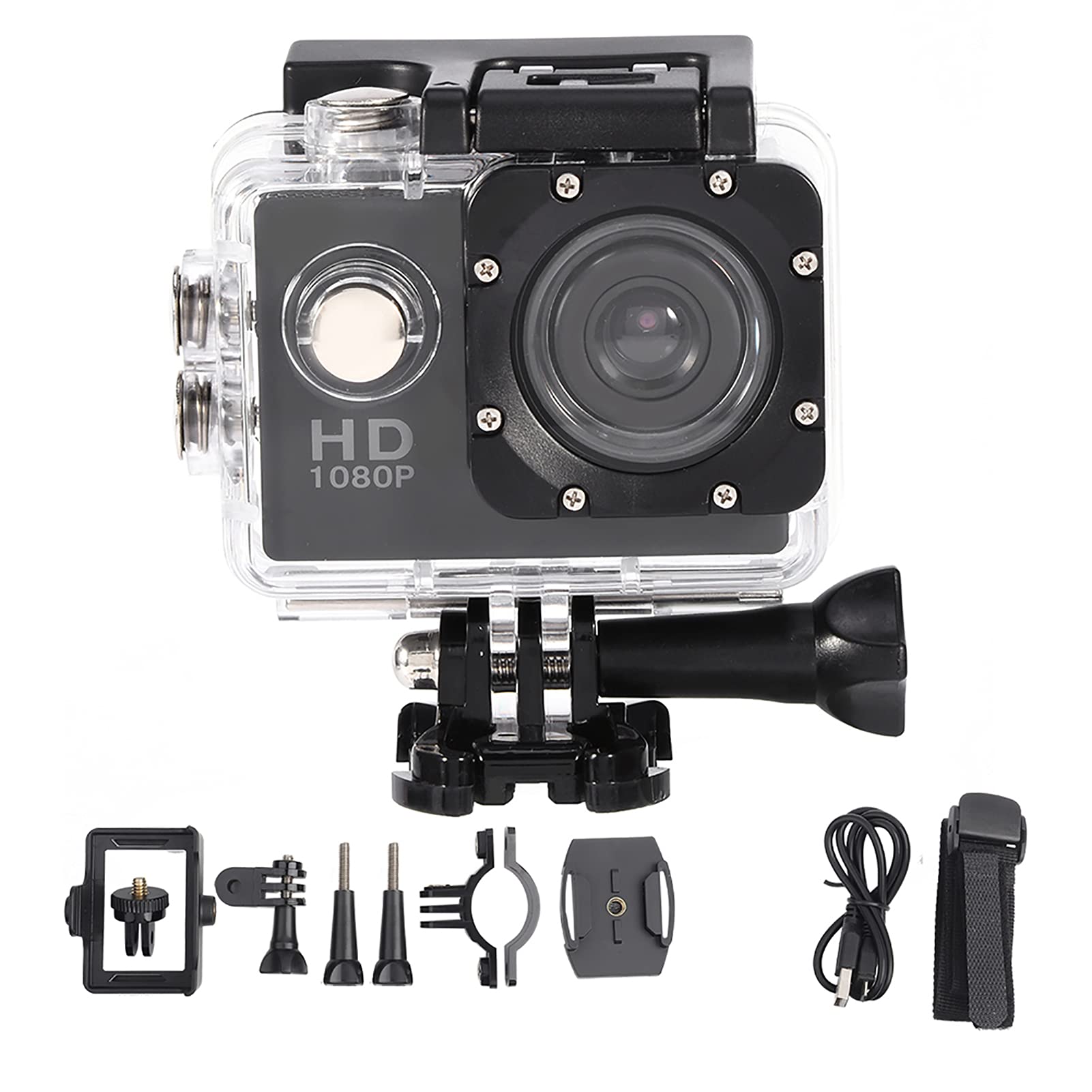4K Ultra HD Waterproof Action Camera - 30m Underwater, 90° Wide Angle, Helmet Mount - Perfect for Cycling, Diving, Surfing & Outdoor Sports (Black) - Capture Adventure Moments in Stunning Detail