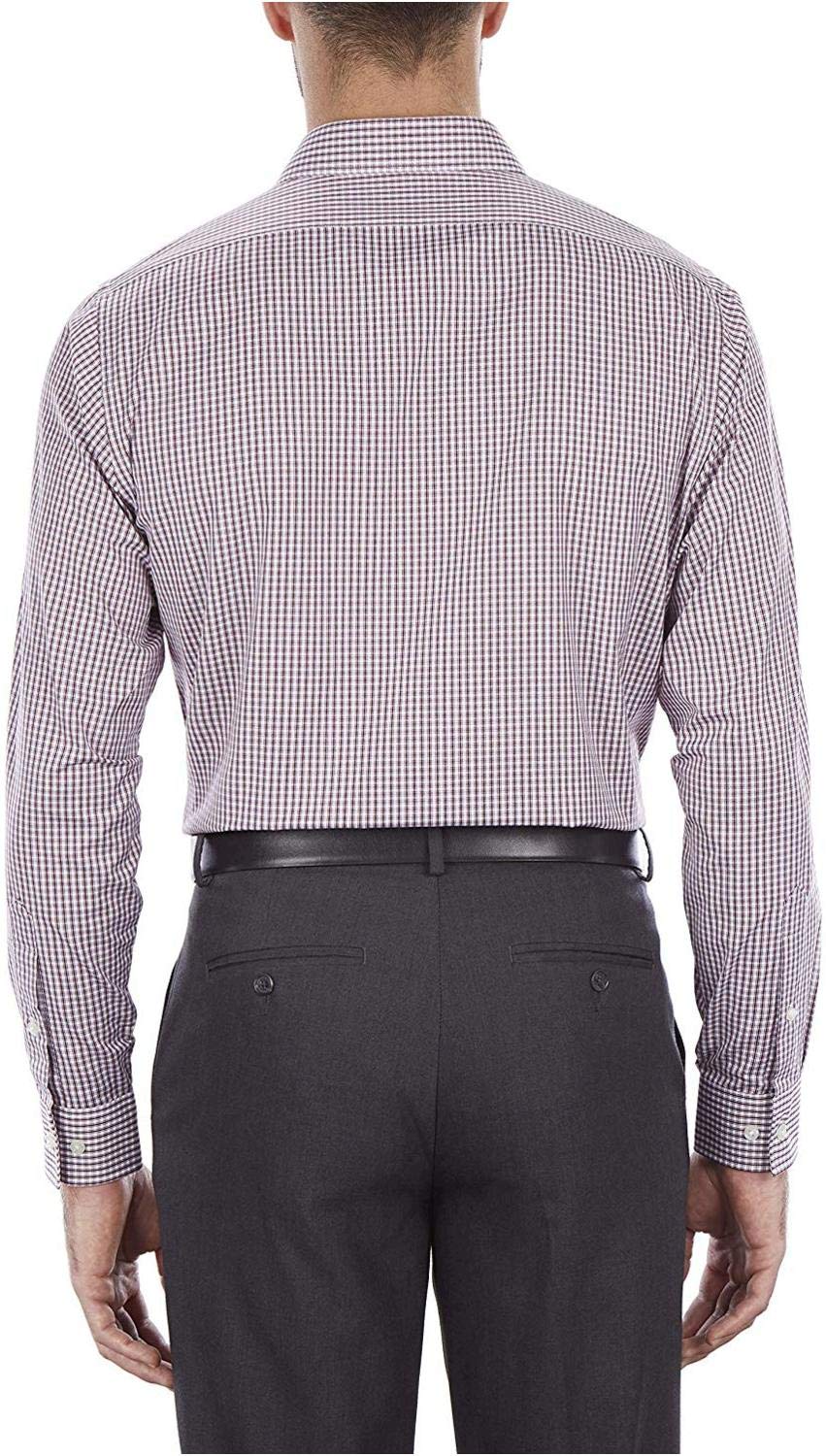 Van Heusen Men's Dress Shirt - Regular Fit Flex Collar Check Pattern Business Casual Shirt for Office, Wedding & Formal Events