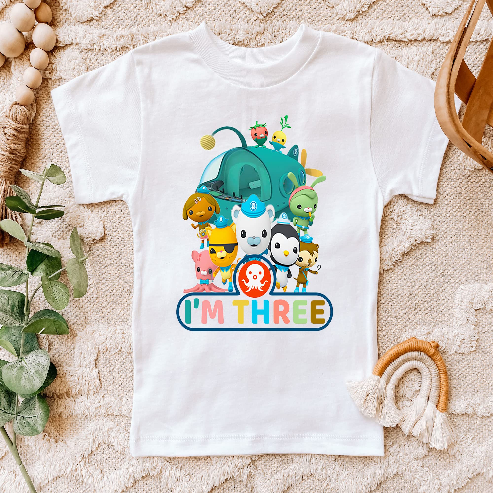 Octopus 3rd Birthday Shirt for Toddlers - Cute Octo Themed Outfit for 3-Year-Olds Birthday Party (3T) | Perfect for Birthday Photos, Cake Smash & Celebrations