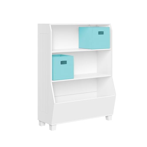 White With Aqua Bins