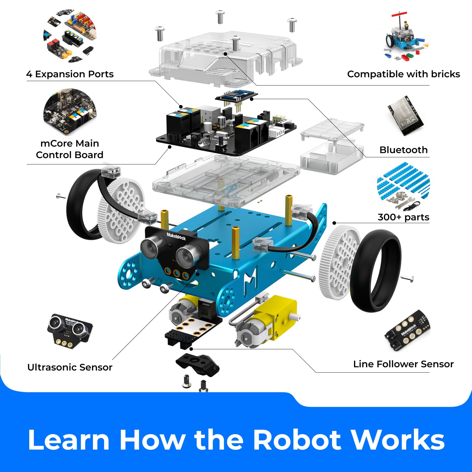 Makeblock mBot Robot Kit - STEM Coding Robot for Kids Ages 8-12 | Learn Programming with Scratch & Arduino | Educational Science Toy for Boys & Girls | Perfect for School Projects & Home Learning Activities