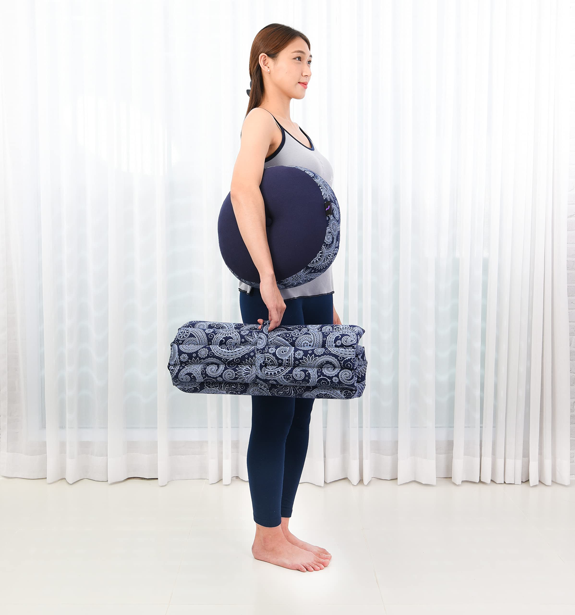 Premium Meditation Cushion Set - Zafu Yoga Pillow & Zabuton Mat with Natural Kapok Filling for Comfortable Sitting Posture | Perfect for Yoga, Zen Meditation, Home Practice & Mindfulness Exercises