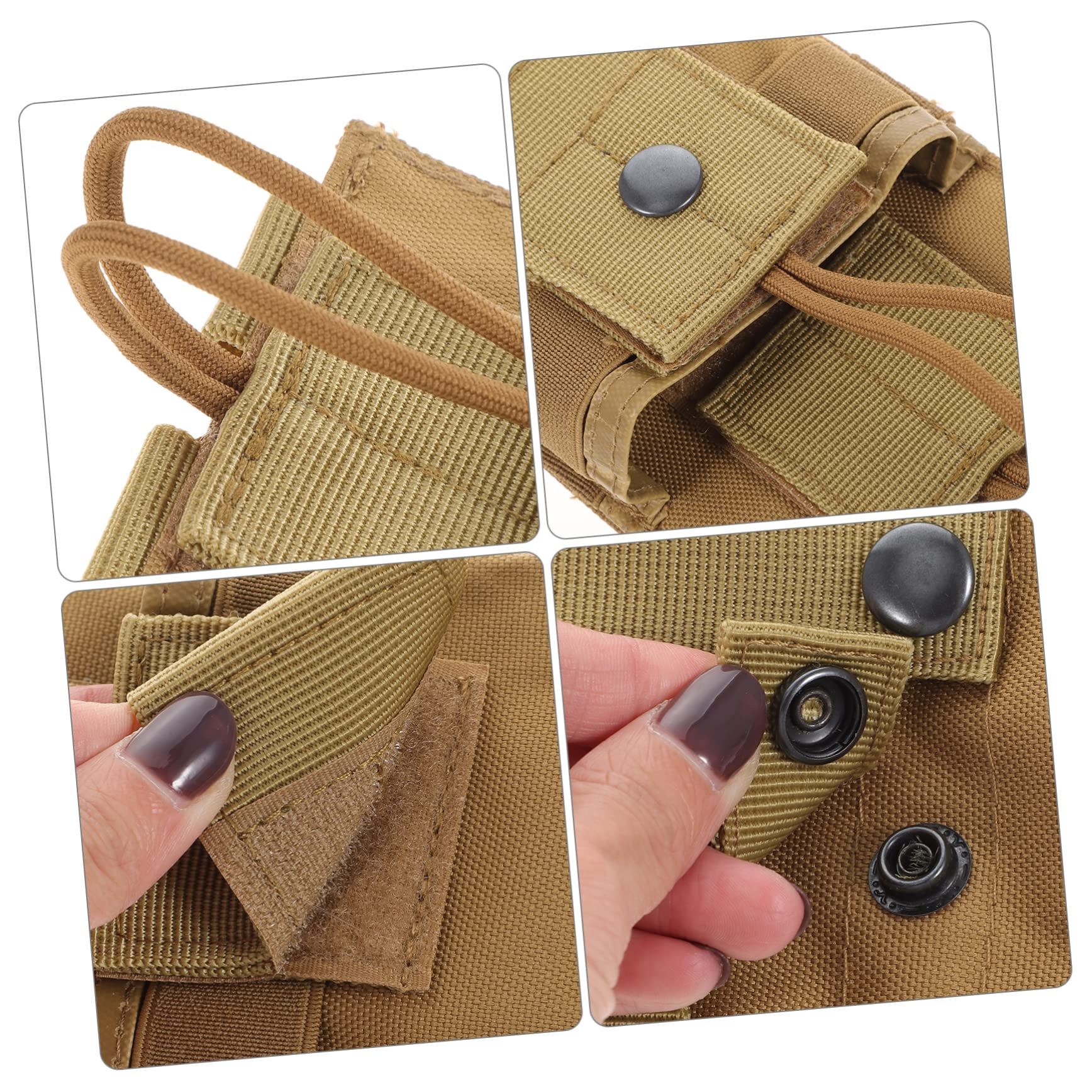 KONTONTY Nylon Walkie Talkie Holder Bag - Compact Radio Pouch for Security, Outdoor & Emergency Use - Easy Access for Police, Hiking & Construction Workers