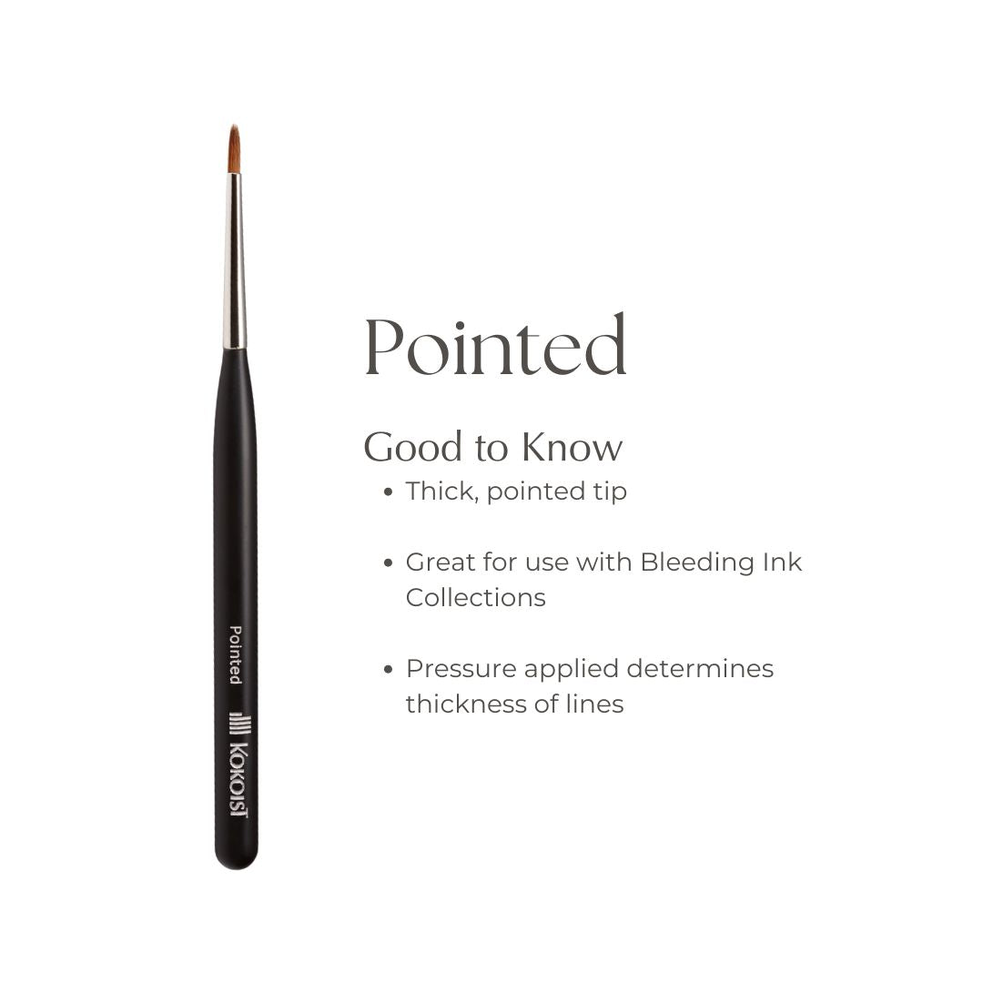 Kokoist Professional Nail Art Pointed Brush - Perfect for Gel Polish, Acrylic Nails & Fine Detailing | Salon & Home Manicure Essential