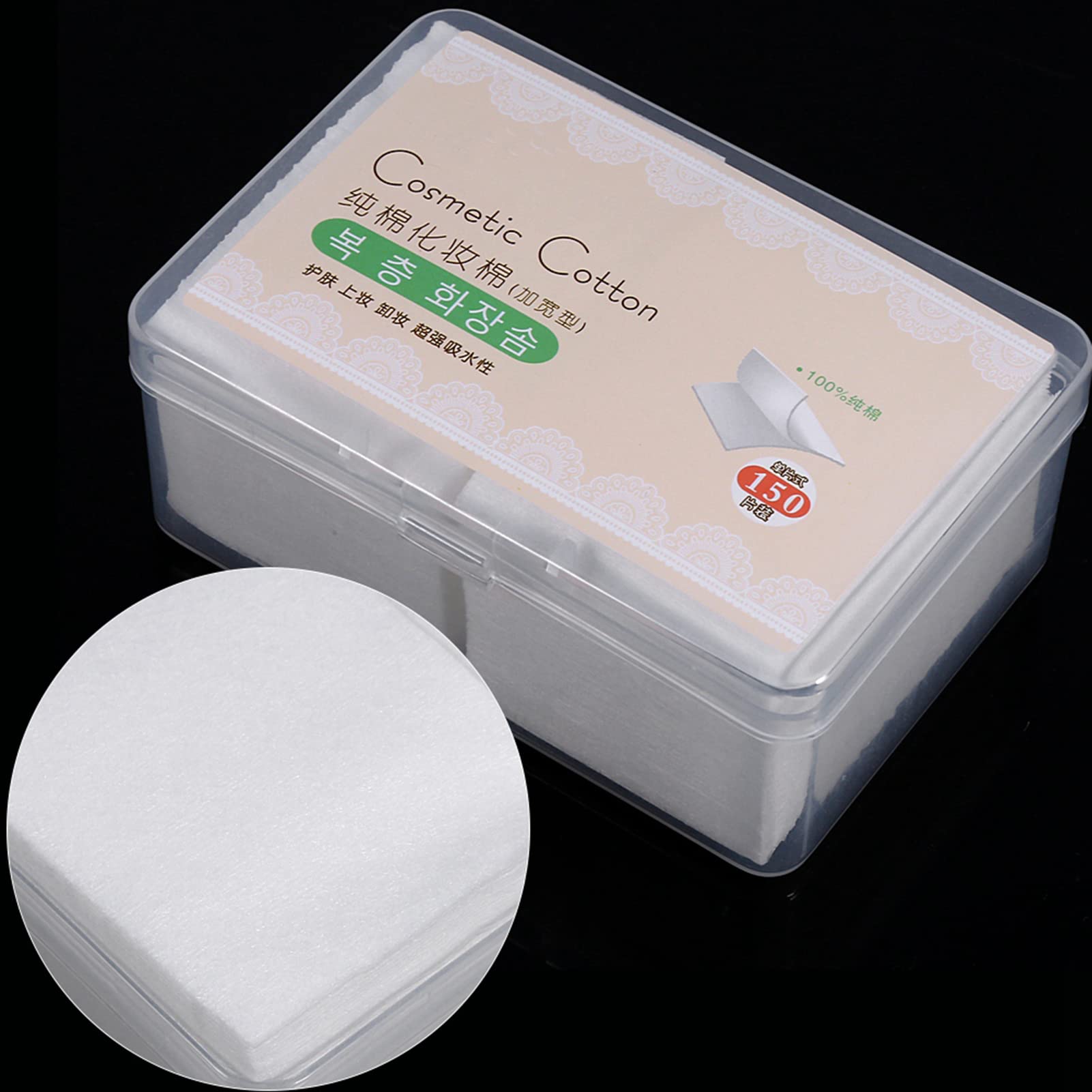 Soft Facial Makeup Remover Pads - 150 Count | Gentle Skin Care Cotton Rounds for Daily Cleansing & Makeup Removal | Hypoallergenic & Eco-Friendly