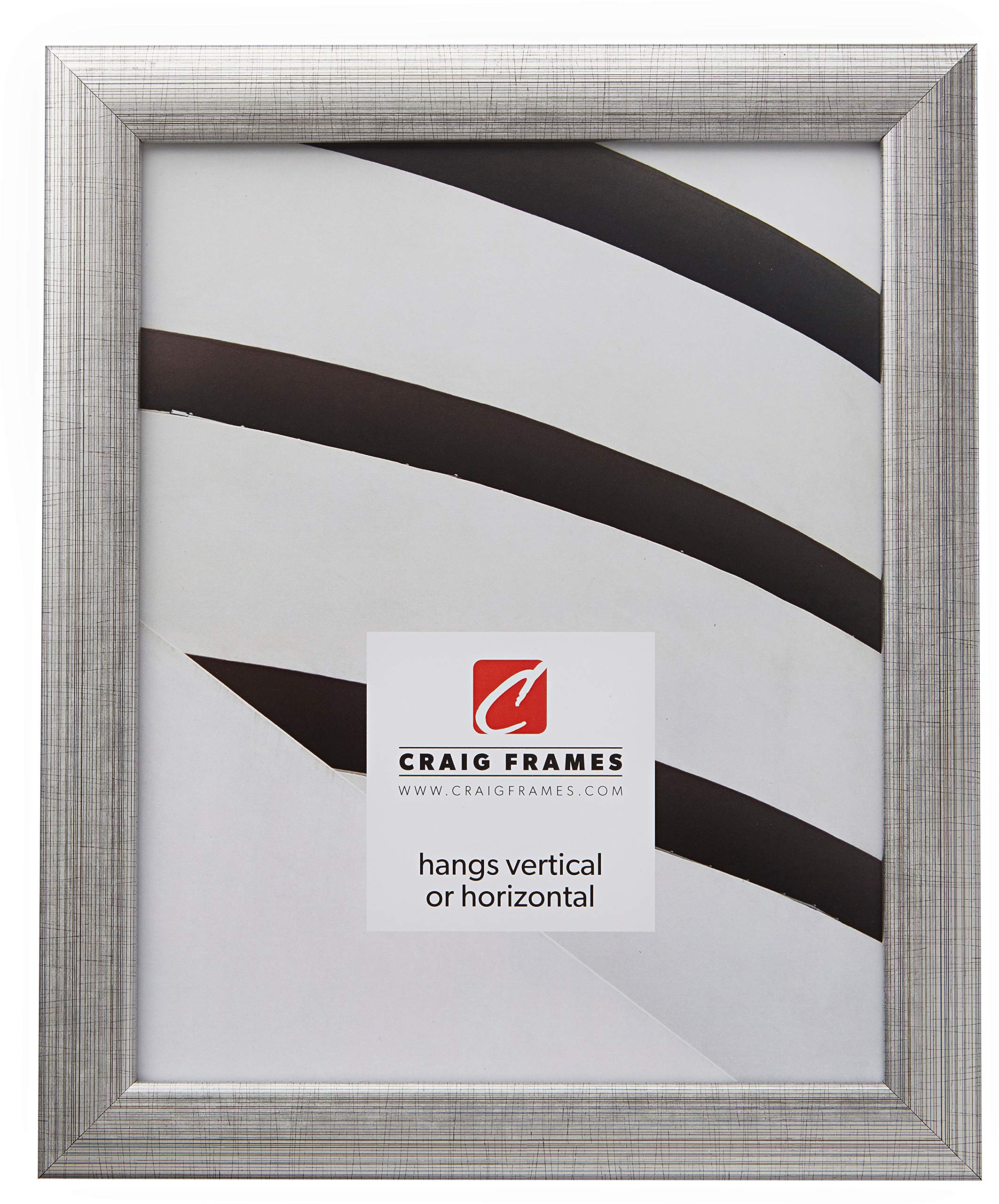 Craig Frames Contemporary 10x13 Distressed Silver Picture Frame - Perfect for Wall Art, Photo Displays & Home Office Decor
