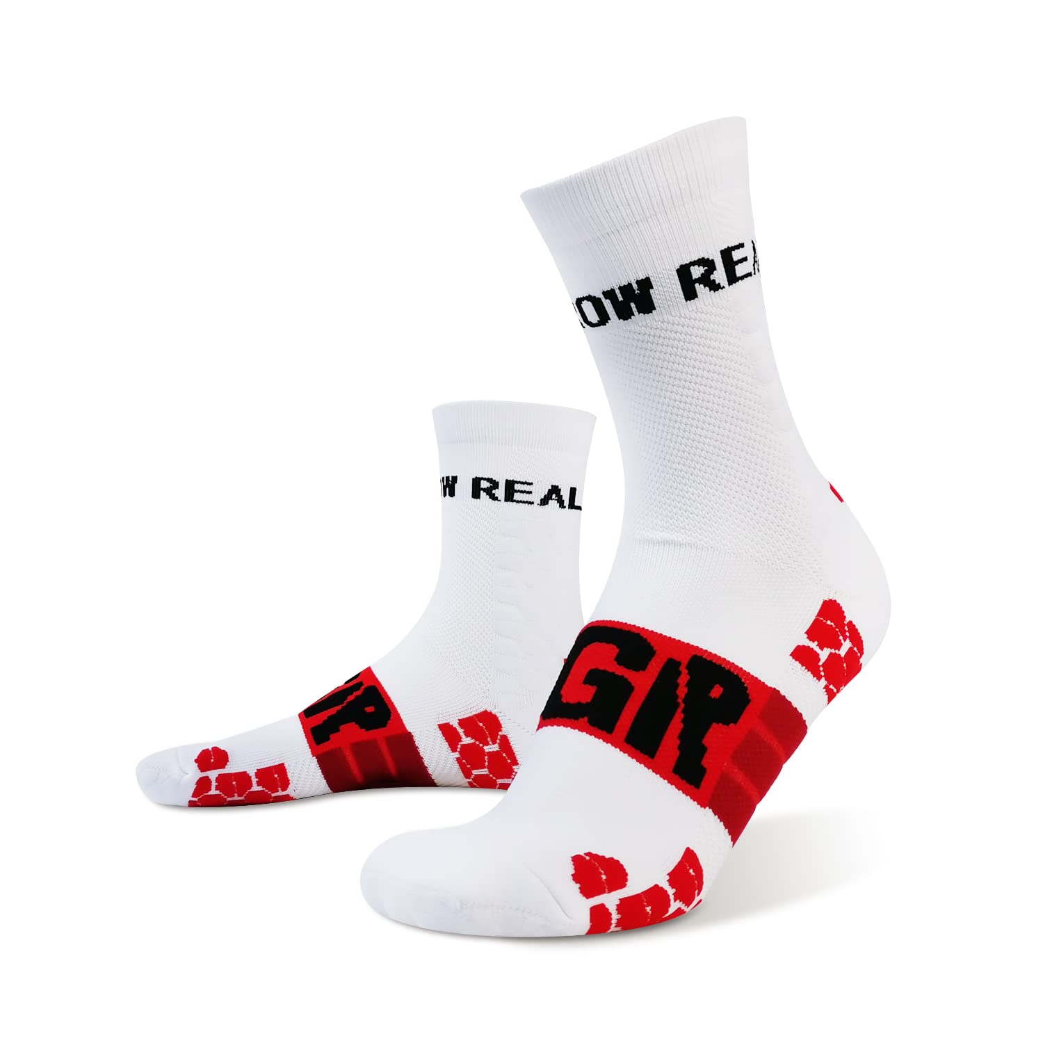 YACCA Men's Compression Running Crew Socks - Cushioned Athletic Sports Socks for Jogging, Gym & Marathon - Moisture-Wicking & Arch Support Performance Socks for Workout & Daily Wear