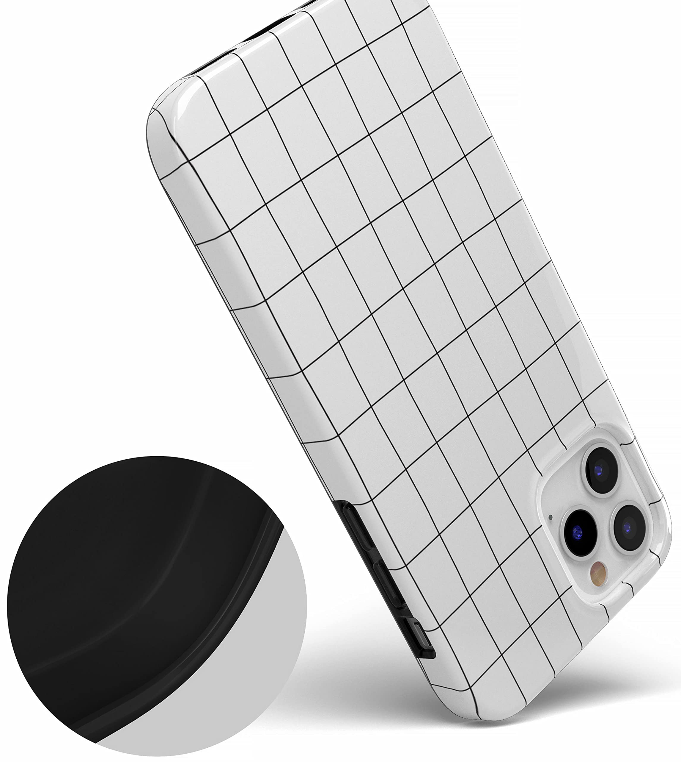 Casely iPhone 11 Pro Case - Slim Protective Cover with White & Black Geometric Design | Perfect for Everyday Use, Travel & Outdoor Activities
