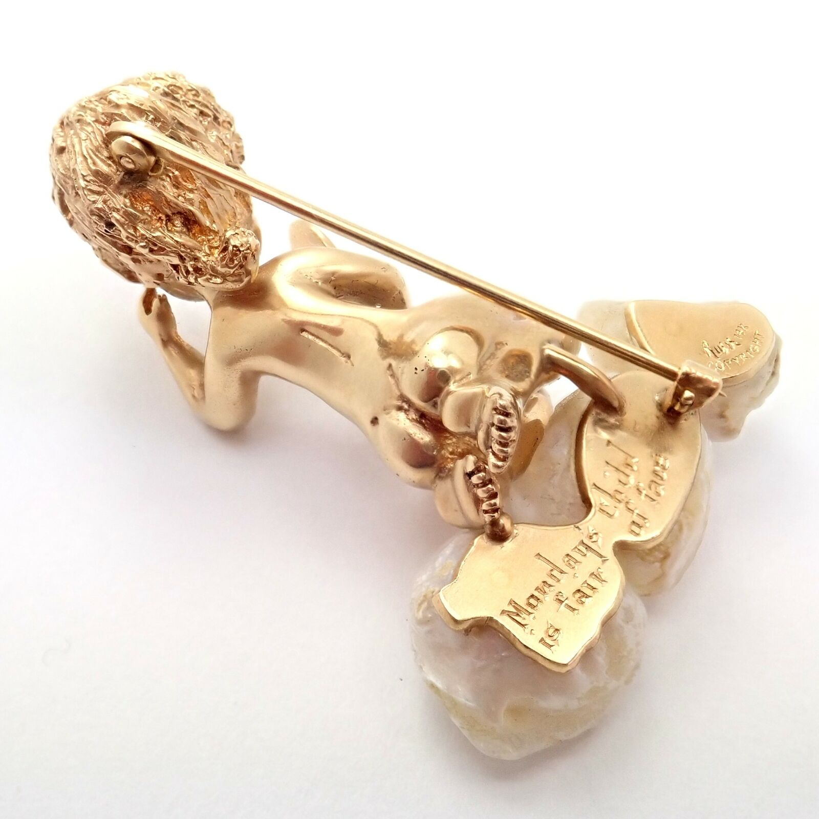 Vintage 14k Yellow Gold Sapphire Pearl 