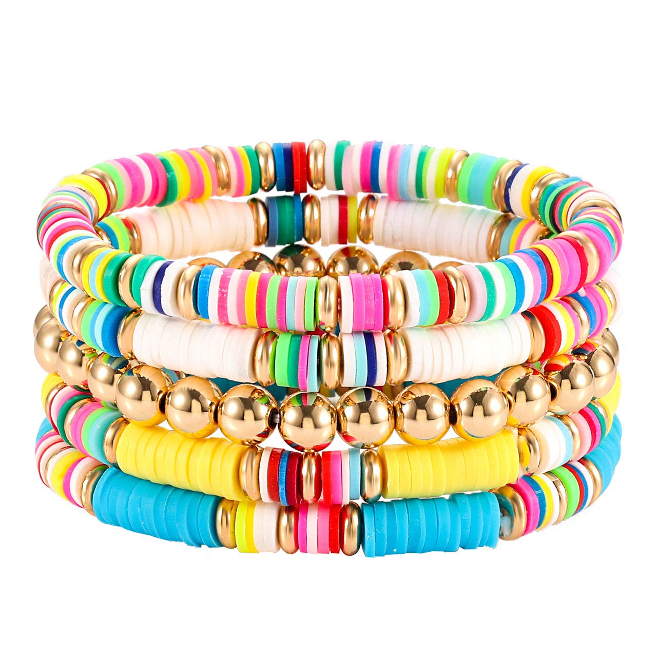 PHALIN Women's Heishi Beaded Bracelet - Stylish Handmade Beaded Jewelry for Everyday Wear & Boho Fashion Accessories