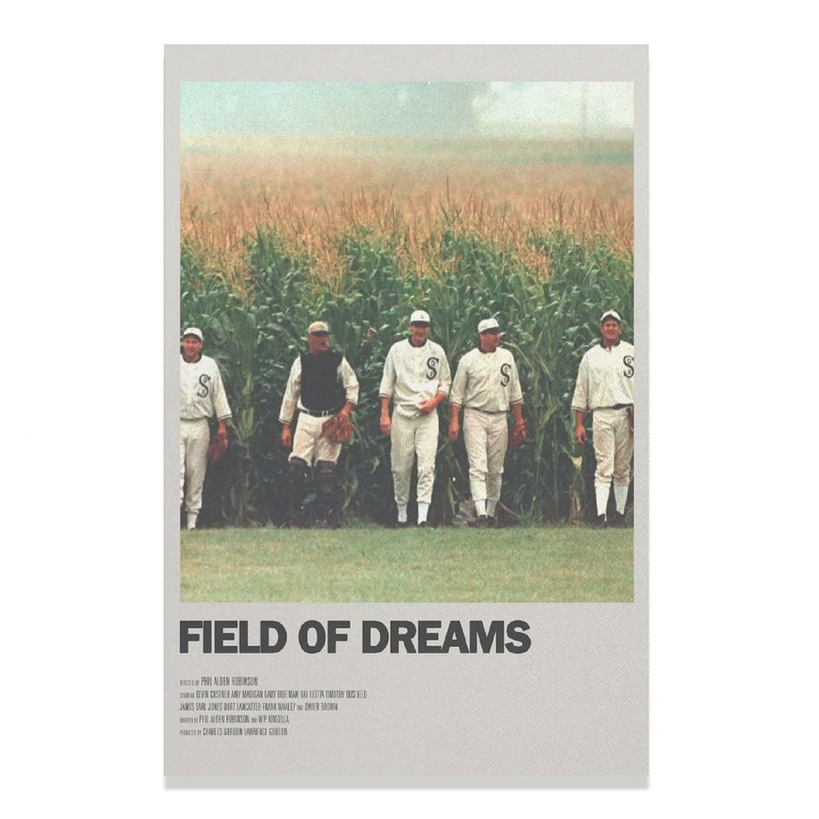 Field of Dreams Retro Movie Poster - 4-Piece Canvas Wall Art Set (30x45cm/12x18in) for Bedroom, Office & Sports Decor - Unframed Vintage Landscape Print - Perfect Gift for Movie Fans & Home Decor Enthusiasts - Ideal for Man Cave, Game Room & Baseball Themed Spaces