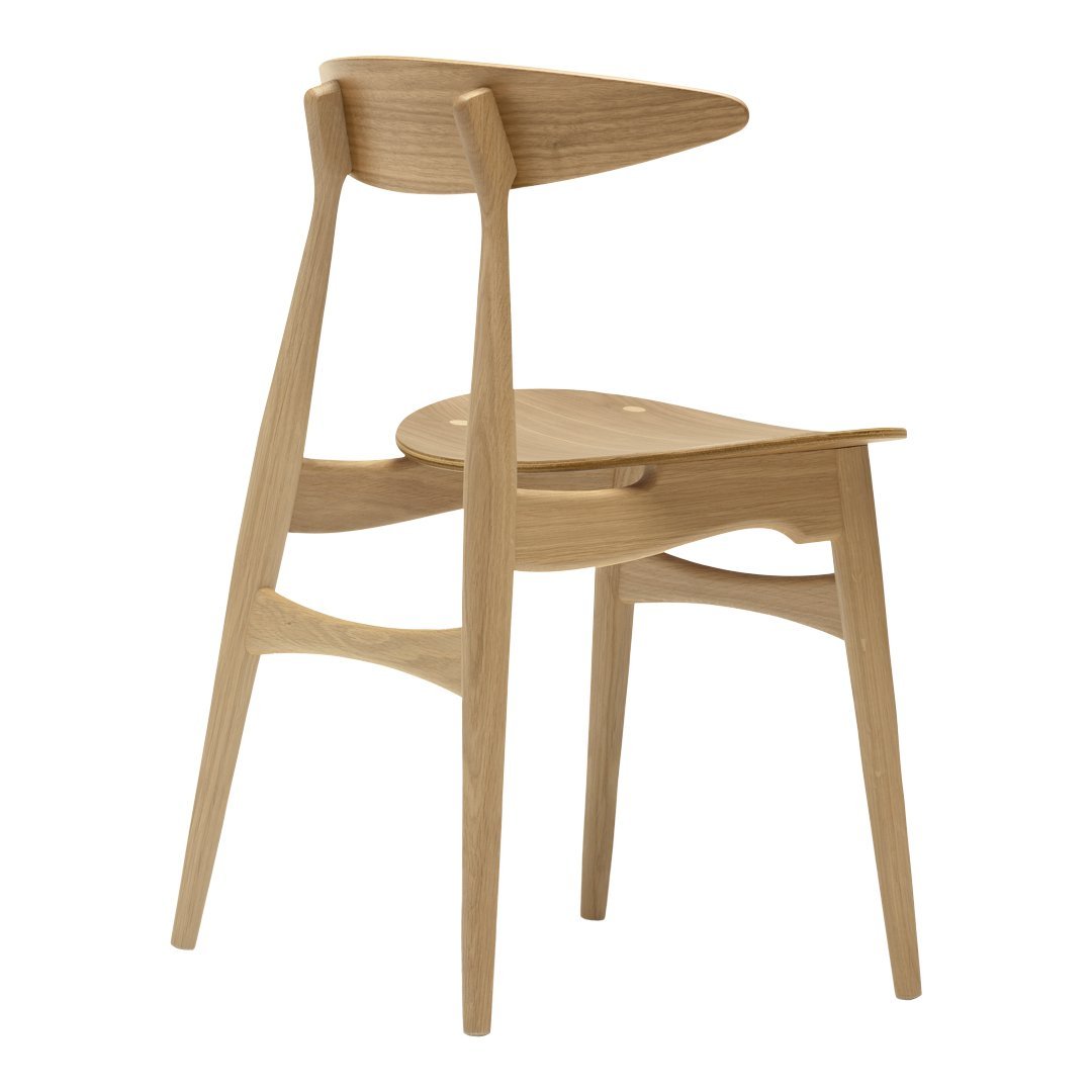 Ergonomic CH33T Wooden Chair - Comfortable & Durable Home Office Chair for Work, Study & Gaming - Solid Wood Desk Chair with Back Support