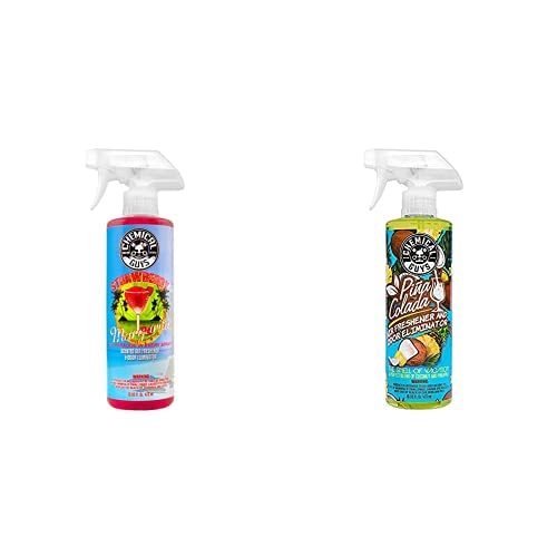 Chemical Guys AIR_223_16 Strawberry Margarita & Pina Colada Premium Air Freshener & Odor Eliminator (16 oz Each) - Car, Home & Office Scented Spray for Fresh Fragrance