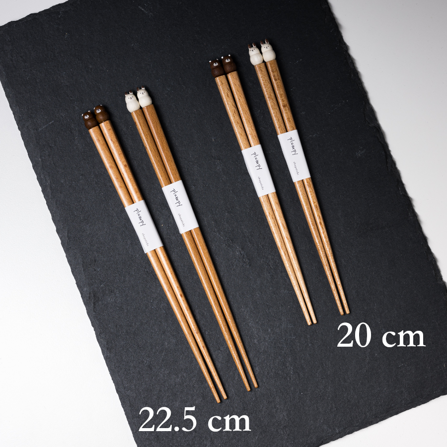 Handmade Animal-Themed Single Pair Chopsticks - 22.5cm (4 Design Options) - Perfect for Asian Cuisine, Sushi Nights & Home Dining