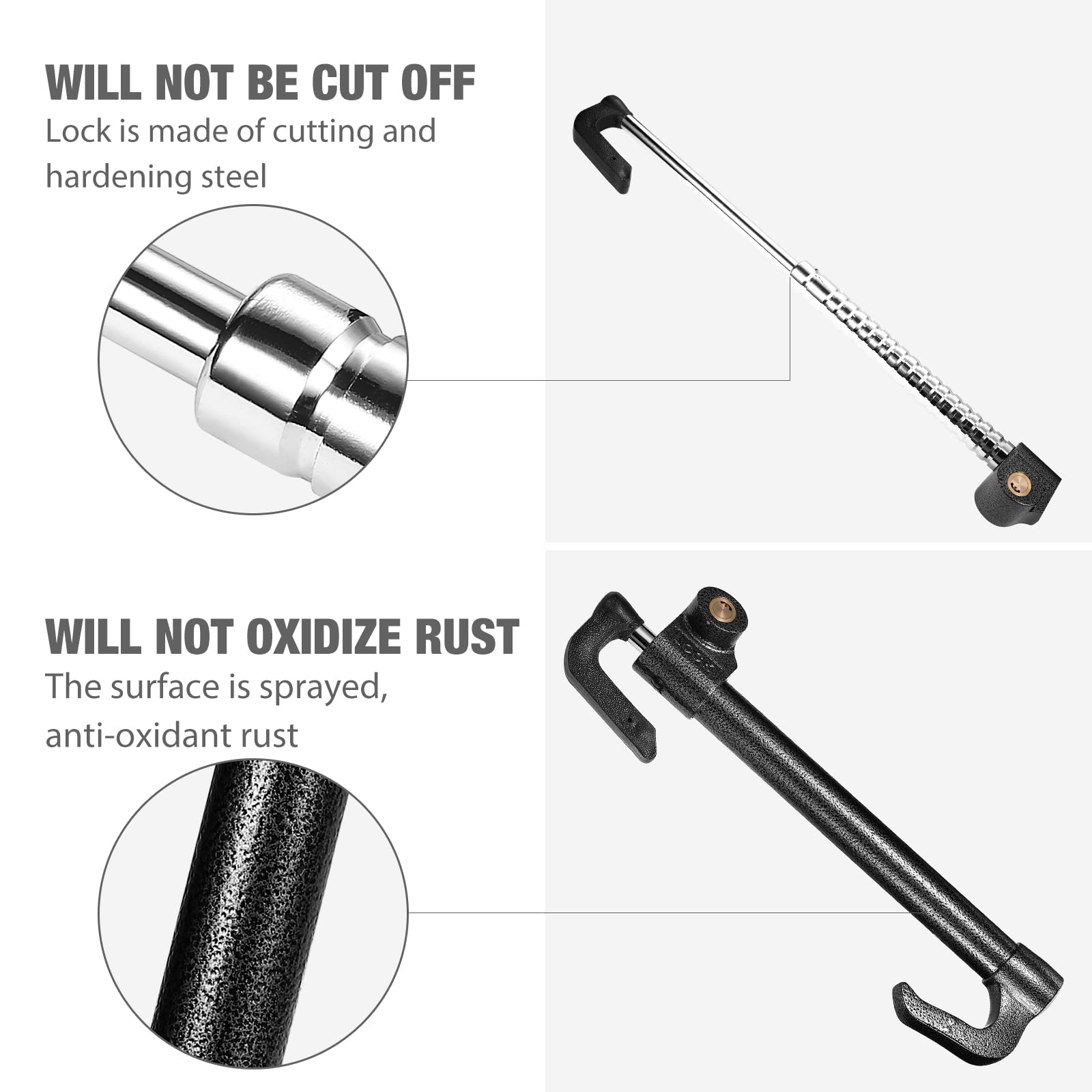 Esploratori 33.5in Anti-Theft Steering Wheel Lock - Heavy Duty Car Security Device for Theft Prevention | Universal Fit for Most Vehicles | Perfect for Parking Security & Travel Protection