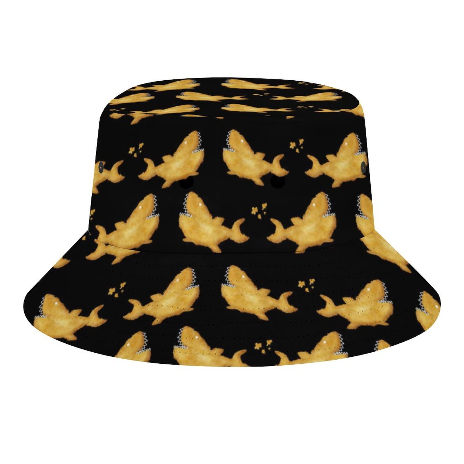 Fried Chicken Nuggets Bucket Hat - Unisex Summer Sun Hat for Women, Men & Teens - Beach, Fishing, Travel & Outdoor Activities