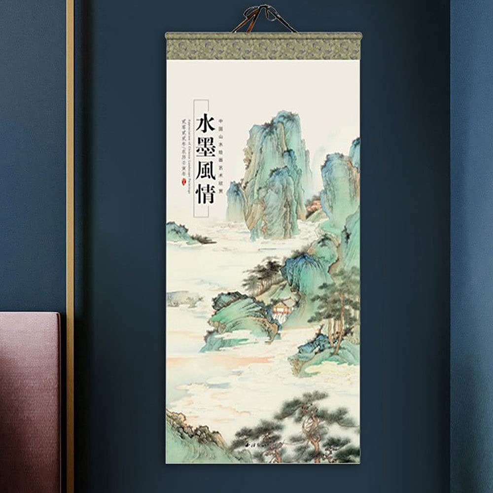 2022 Chinese Ink Painting Tiger Calendar - Large Monthly Pages with Rice Paper Hanging Scroll | Traditional Desk Calendar for Home & Office Organization | Perfect for Wall Decor, Gift Giving & Feng Shui