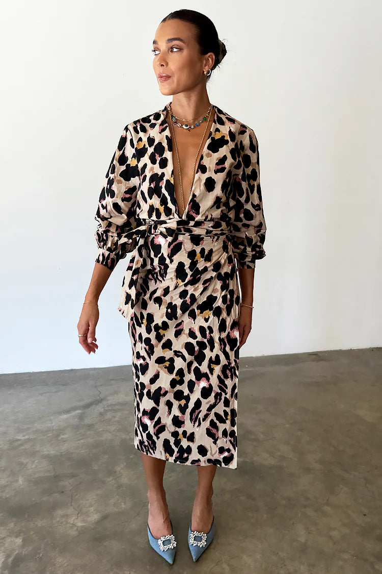 Jaspre Wrap Skirt - Leopard Print Women's Fashion Skirt | Perfect for Casual Outings, Beach Vacations & Boho Style