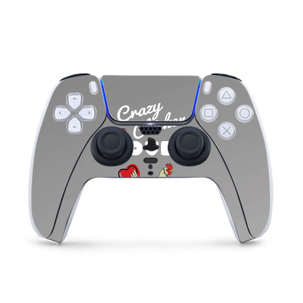 MightySkins PS5 Controller Skin - Crazy Chicken Lover Design | Protective Vinyl Decal Wrap for PlayStation 5 | Durable, Easy to Apply & Change Styles | Made in USA | Perfect for Gaming Enthusiasts & Customization Lovers