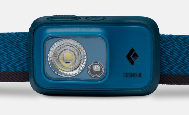 Black Diamond Cosmo 350 R Headlamp - Rechargeable LED Headlight for Camping, Hiking & Outdoor Adventures | Waterproof & Lightweight Head Torch for Running, Fishing, Night Work