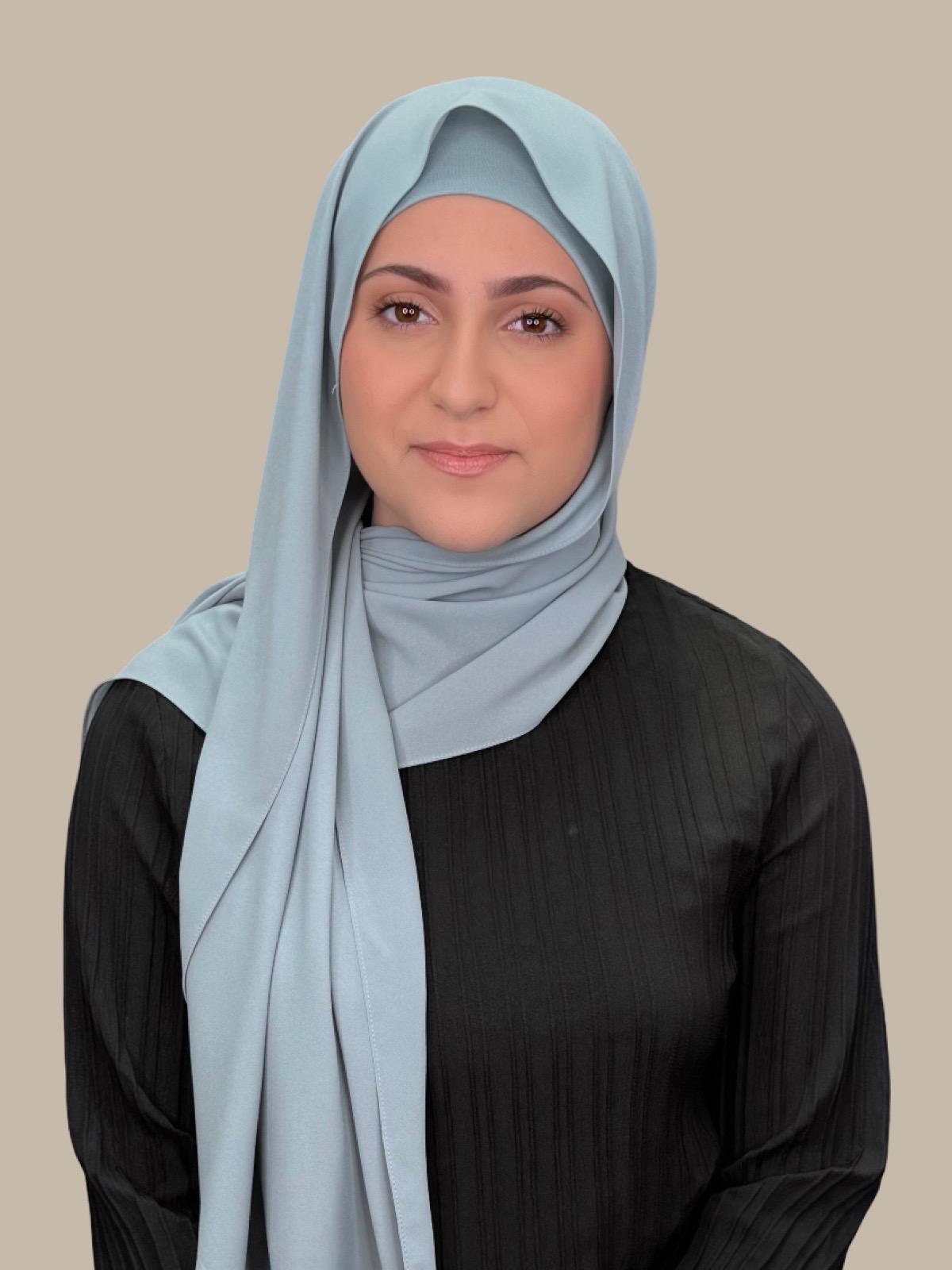 Stylish Stone Blue Chiffon Hijab Set for Women - Perfect for Daily Wear, Prayer, and Special Occasions