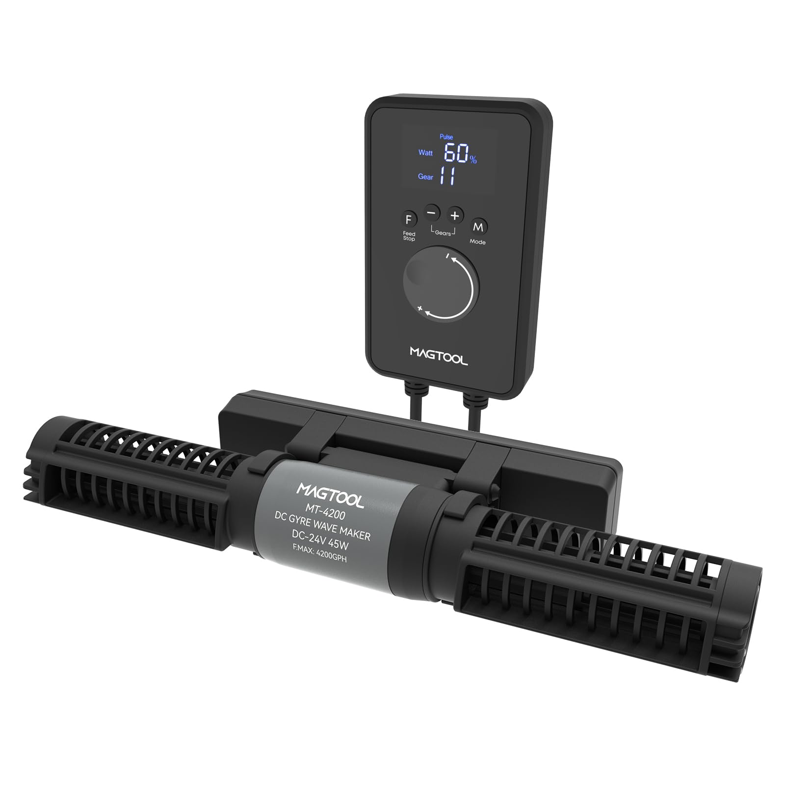 MagTool MT-4200 Wave Maker for Aquarium - 1600-4200GPH Adjustable Gyre Wavemaker with Sine Wave Technology | Saltwater & Reef Tank Circulation Pump for Marine Fish Coral Tanks