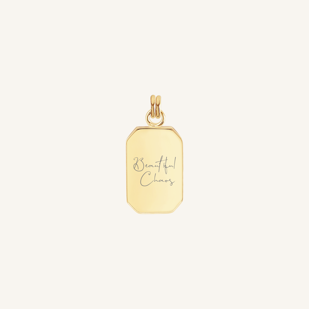 Etch Empower Charm Necklace - Jessica Urlichs Inspired Jewelry for Women | Perfect for Everyday Wear, Gifts & Special Occasions
