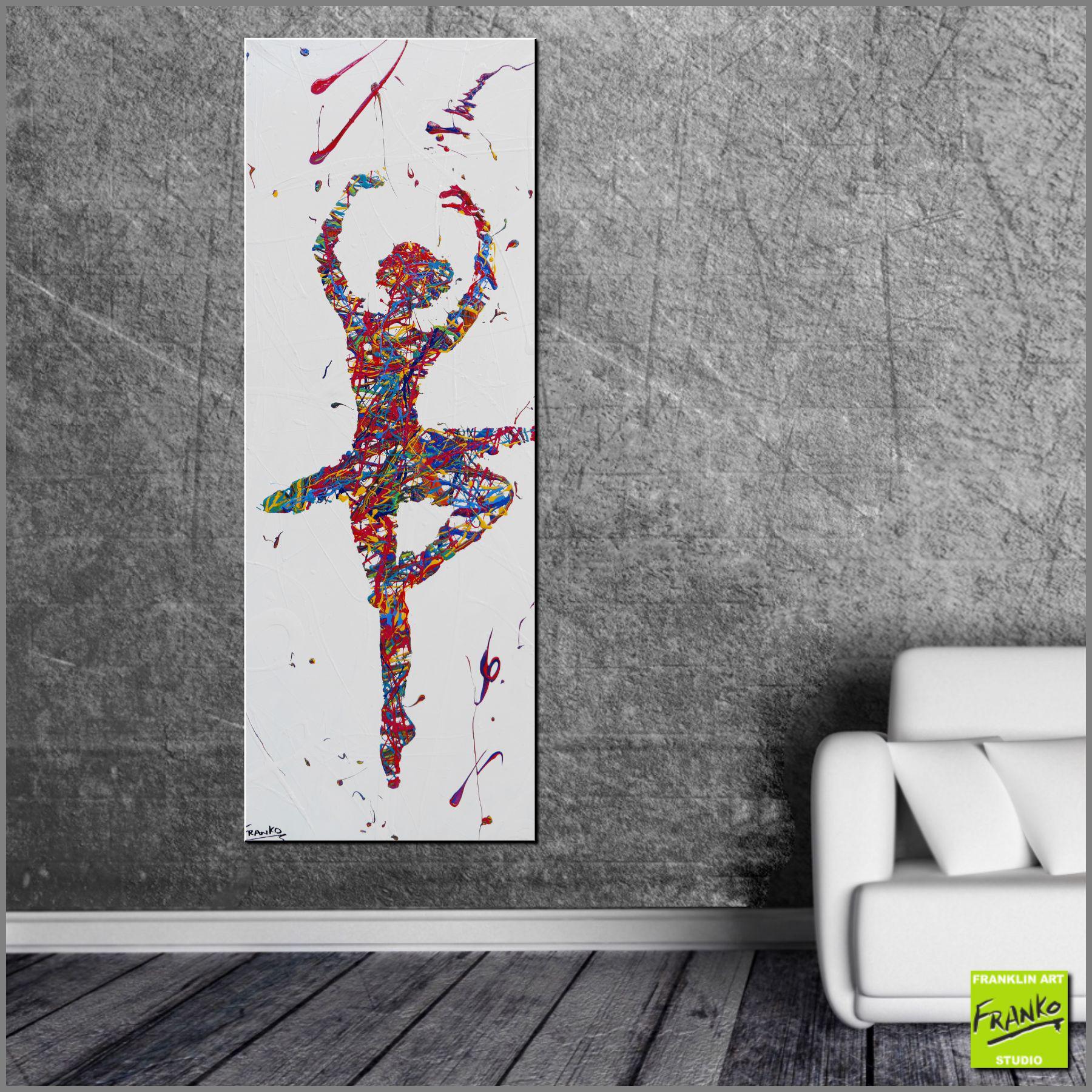 160cm x 60cm Ballerina Urban Pop Art Canvas Painting - Modern Home Decor for Living Room, Bedroom & Office Wall Art
