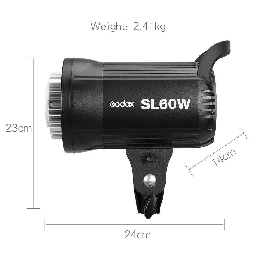 GODOX SL-60W 5600K LED Video Light Kit with Softbox, Light Stand & Honeycomb Grid - 60x60cm Studio Lighting for Photography, YouTube Videos, Live Streaming (2-Pack)