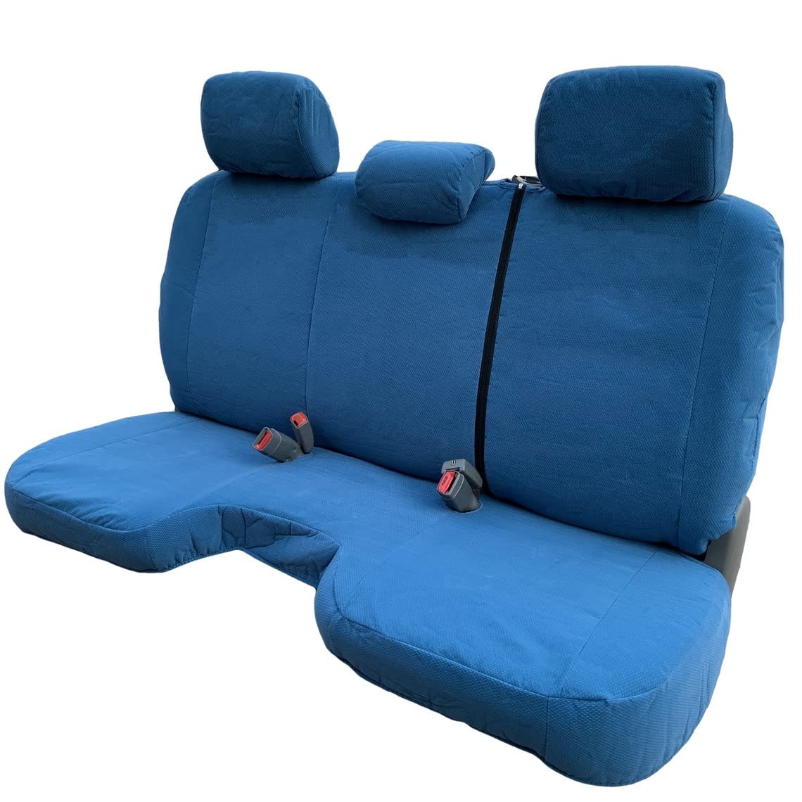 **Custom Fit 2010 Toyota Tacoma Front Bench Seat Covers - 3 Adjustable Headrests, Large Notched Cushion (Blue) | Durable & Comfortable for Trucks, SUVs, Off-Roading & Daily Commute**