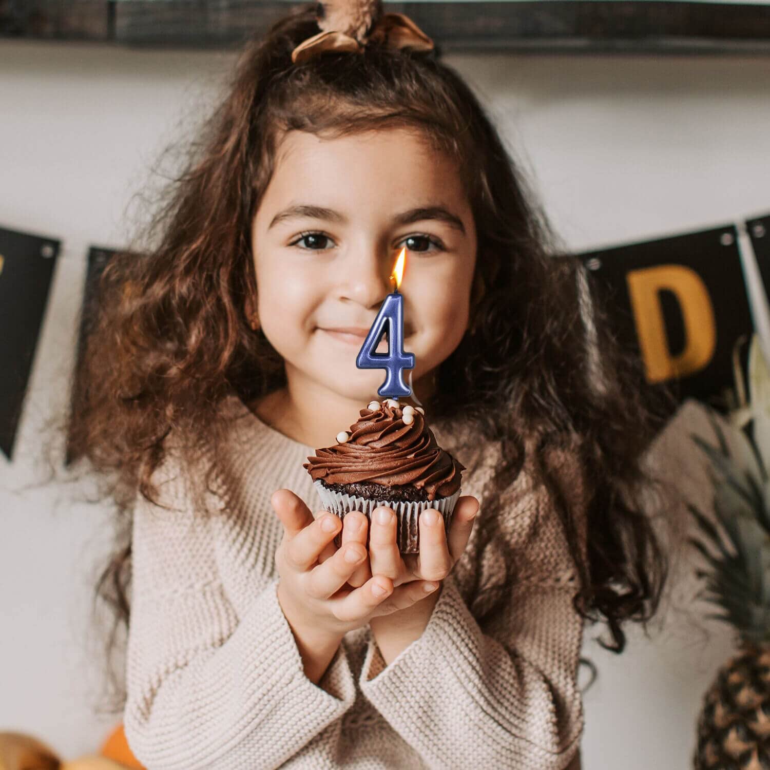 10-Piece Glitter Number Birthday Candles (0-9) - Sparkling Cake Toppers for Birthdays, Weddings & Parties - Blue Decorative Candles for Cakes, Cupcakes & Desserts | Perfect for Birthday Celebrations, Anniversary Cakes & Special Occasions