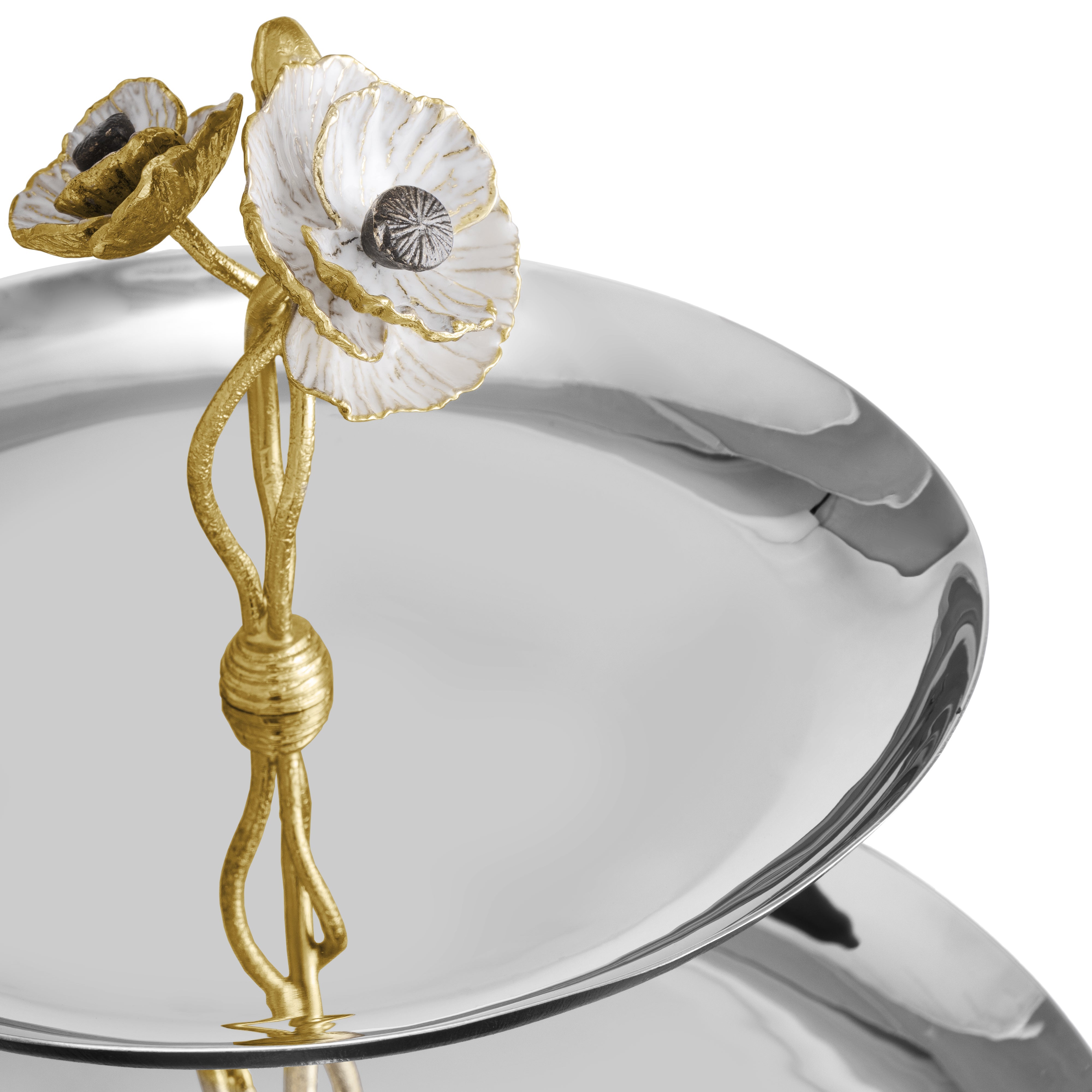 2-Tier Anemone Decorative Shelf - Perfect for Bathroom, Kitchen, or Living Room Storage and Display