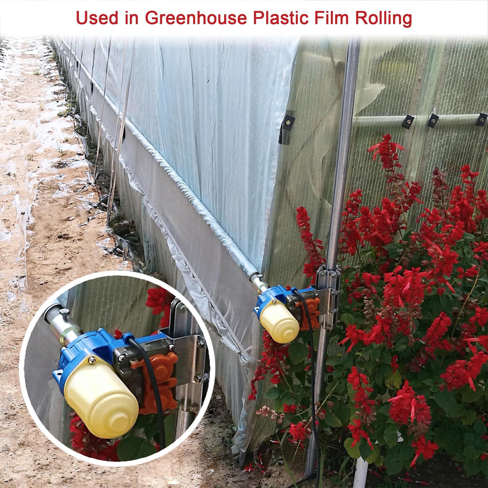 24V DC Greenhouse Roll Up Motor for Automatic Ventilation - Perfect for Greenhouse Climate Control & Airflow Regulation