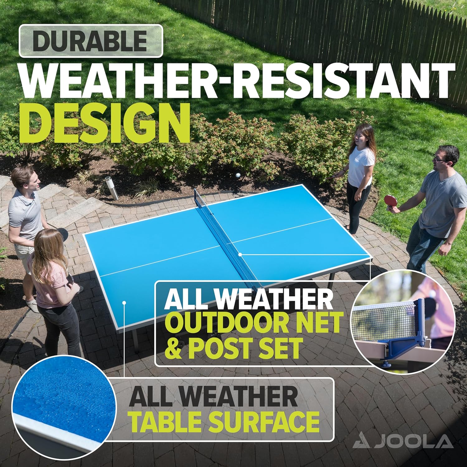 JOOLA Nova Pro Plus Outdoor Ping Pong Table - Professional Grade for Backyard, Patio & Game Room - Weatherproof & Durable for All Seasons