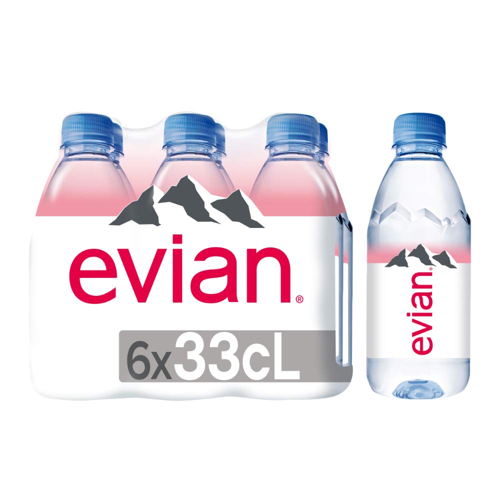 Evian Natural Spring Water - 24 Pack of 11.16 Fl Oz Mini Bottles | Naturally Filtered Mineral Water for Hydration | Perfect for Office, Gym, Travel & Home Use