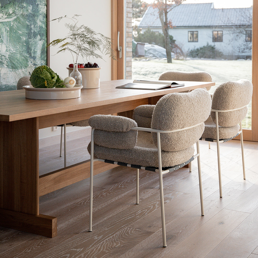 Bollo Modern Dining Chair - Sturdy Wooden Kitchen Chair with Upholstered Seat - Perfect for Dining Room, Kitchen, and Home Office