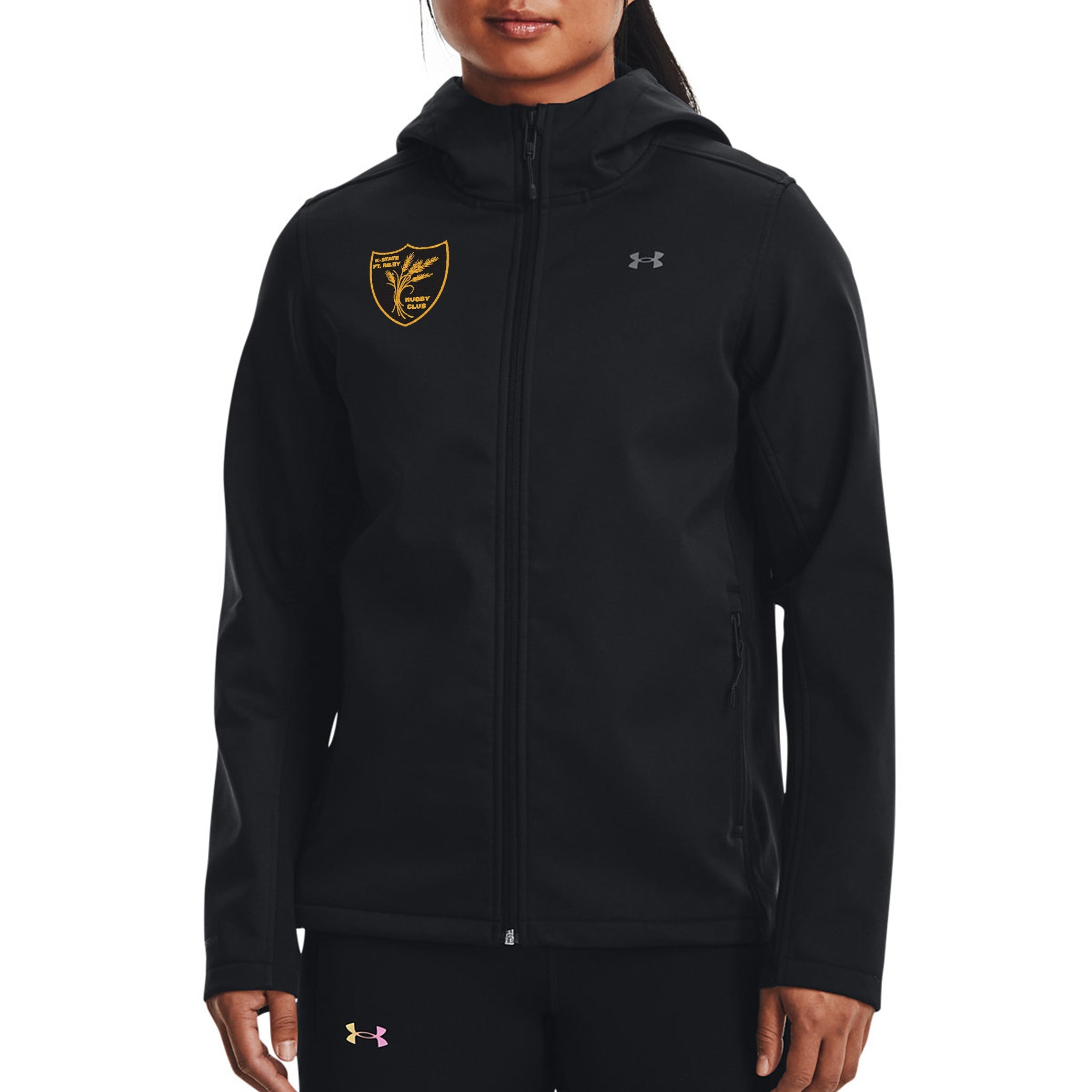 KSUFR Rugby UA Women's CGI Hooded Jacket - Lightweight Waterproof Windbreaker for Outdoor Sports & Casual Wear