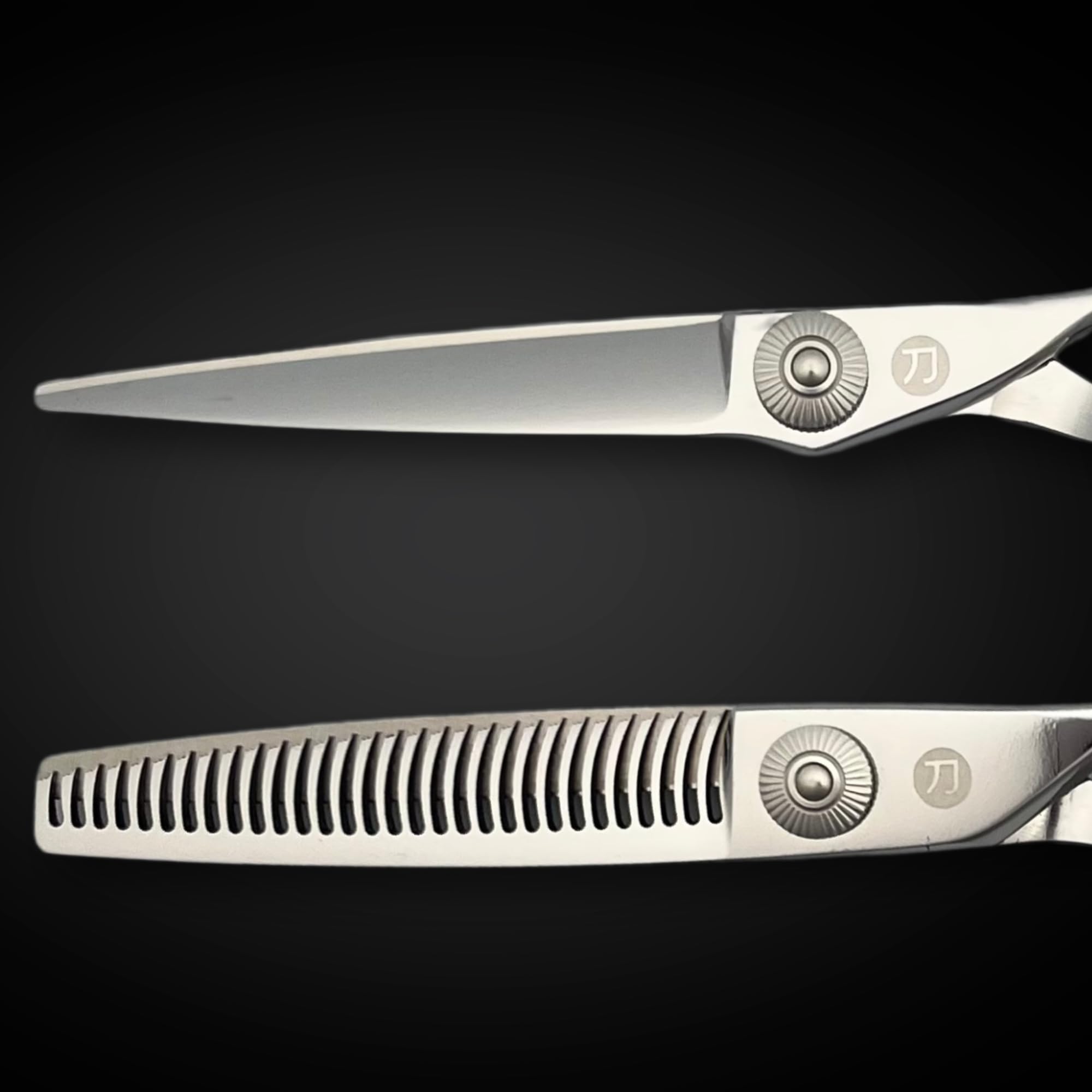 Saki Tsuru Professional Hair Cutting Scissors - 6 Inch Japanese Steel Barber Shears for Stylists - Adjustable Tension Thumb Screw - Perfect for Salon, Home Haircuts & Styling (Set of 2)
