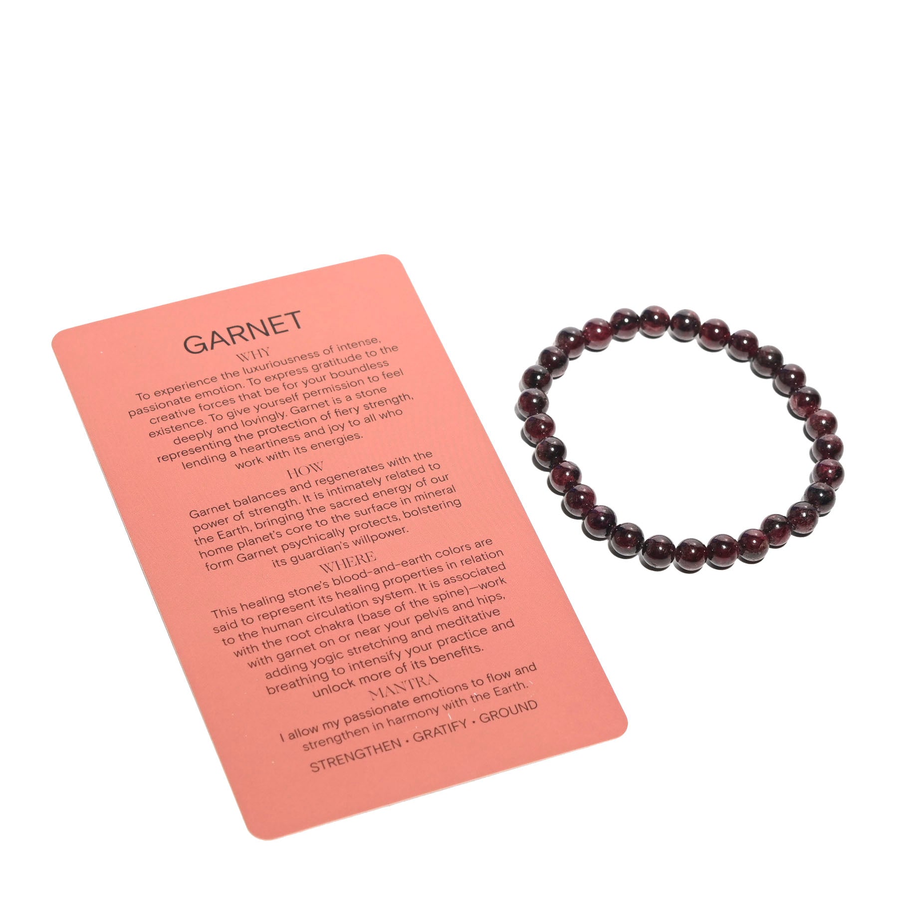Garnet Bracelet for Women - Genuine Natural Stone Jewelry for Passion & Energy | Perfect for Valentine's Day Gifts, Anniversary Presents & Spiritual Healing