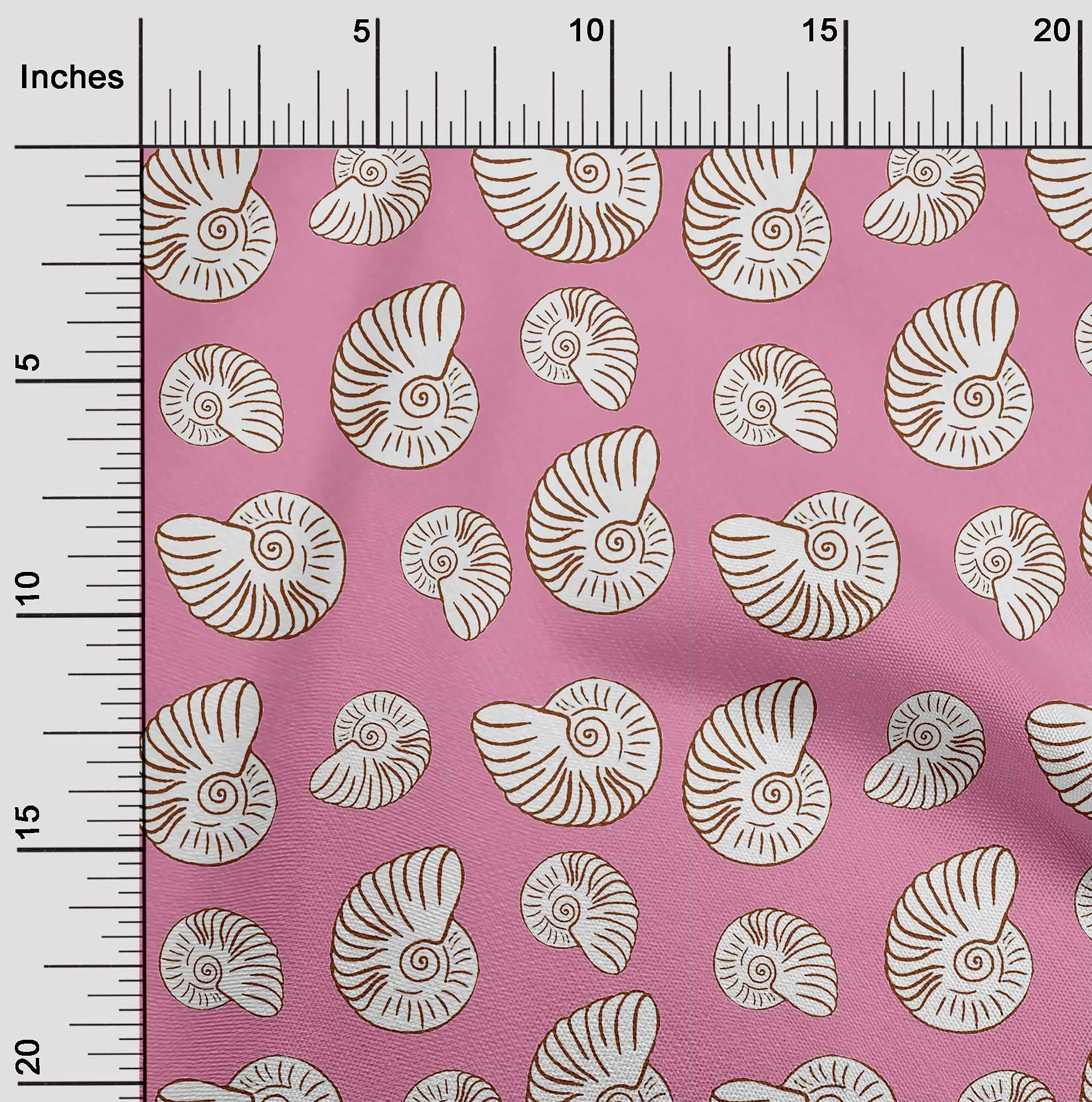 oneOone Viscose Jersey Light Pink Nautical Print Fabric - 60 Inch Wide by The Yard | Soft Dress Material for DIY Clothing, Summer Dresses & Home Decor Projects