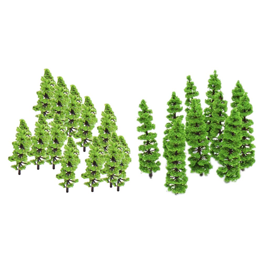110Pcs Plastic Fir Trees for Model Train Scenery - HO, N, Z Scale Miniature Landscape Trees - Perfect for Train Layouts, Dioramas, and Architectural Displays