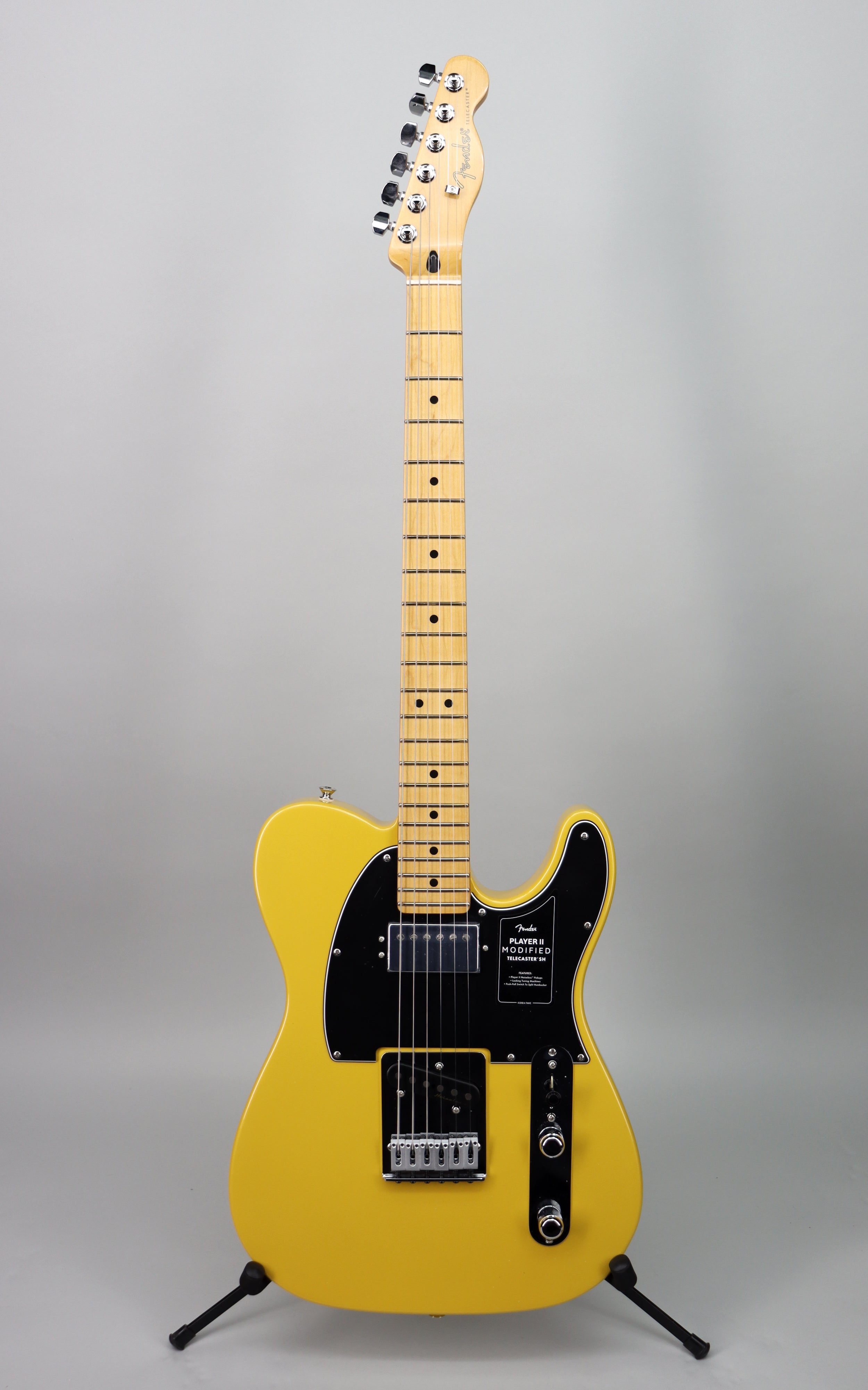 Fender Player II Modified Telecaster Electric Guitar with Maple Fingerboard in Sunshine Yellow & Mustang LT25 Amp Bundle – Perfect for Home Practice, Studio Recording, and Live Performances
