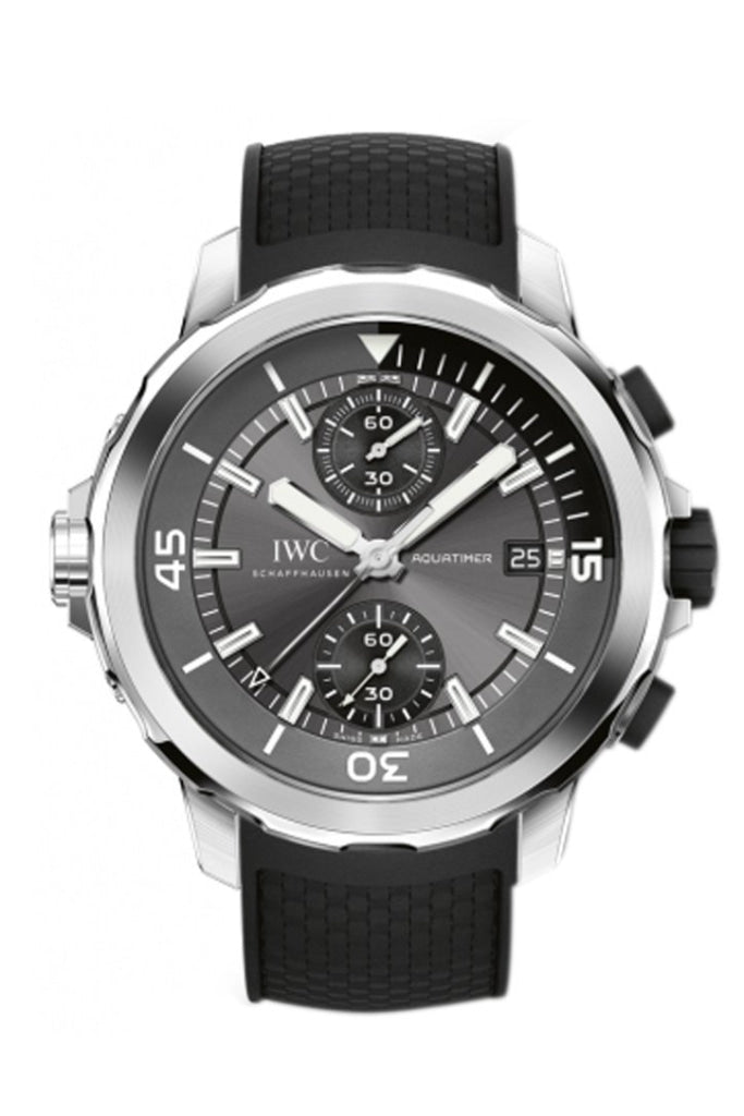 IWC Aquatimer Automatic Chronograph Men's Watch - Grey Dial, Stainless Steel, Water Resistant - Perfect for Diving, Swimming & Luxury Sports Enthusiasts