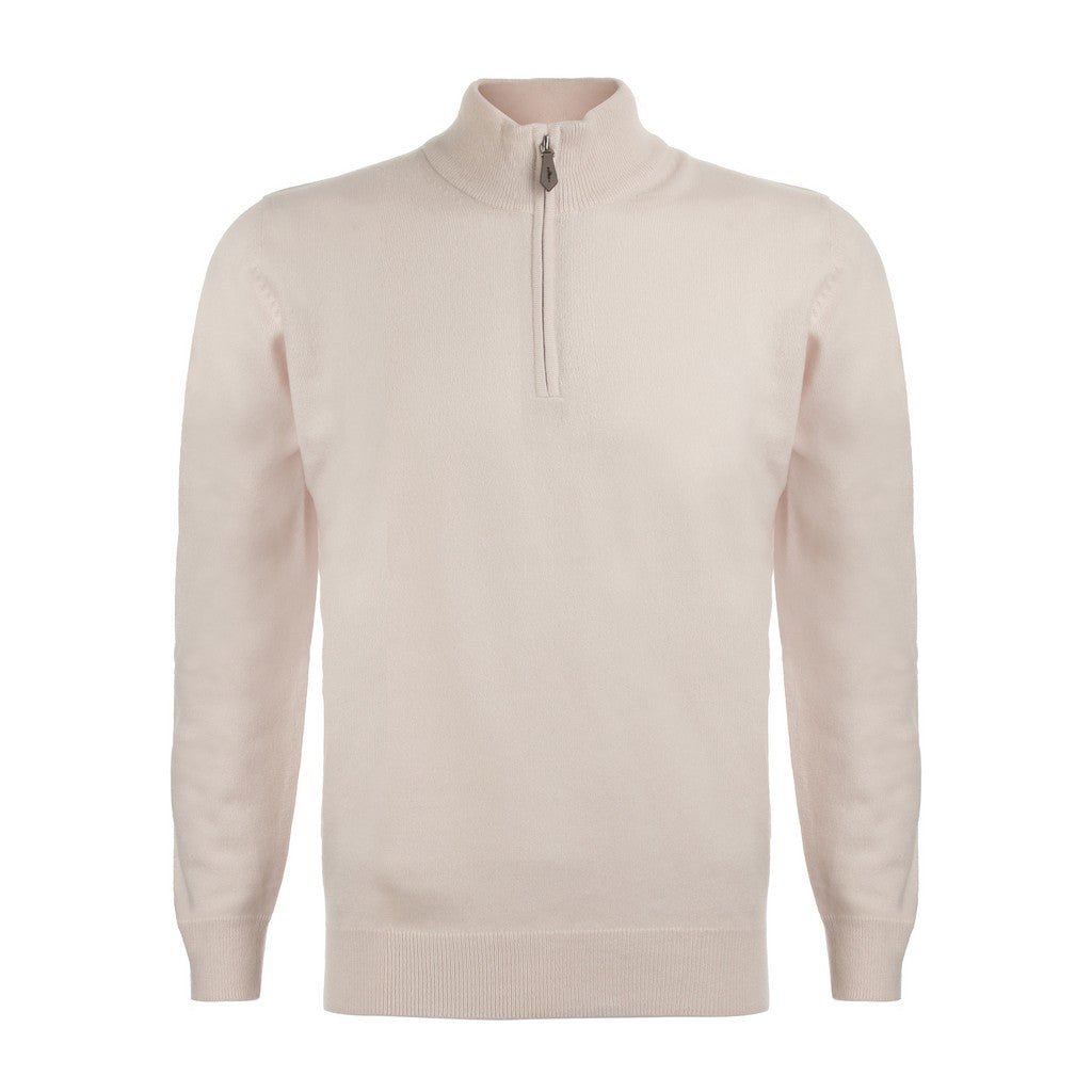 Premium 12GG Cashmere Quarter Zip Sweater for Men | Soft & Warm Winter Pullover | Ideal for Office, Travel & Casual Outfits