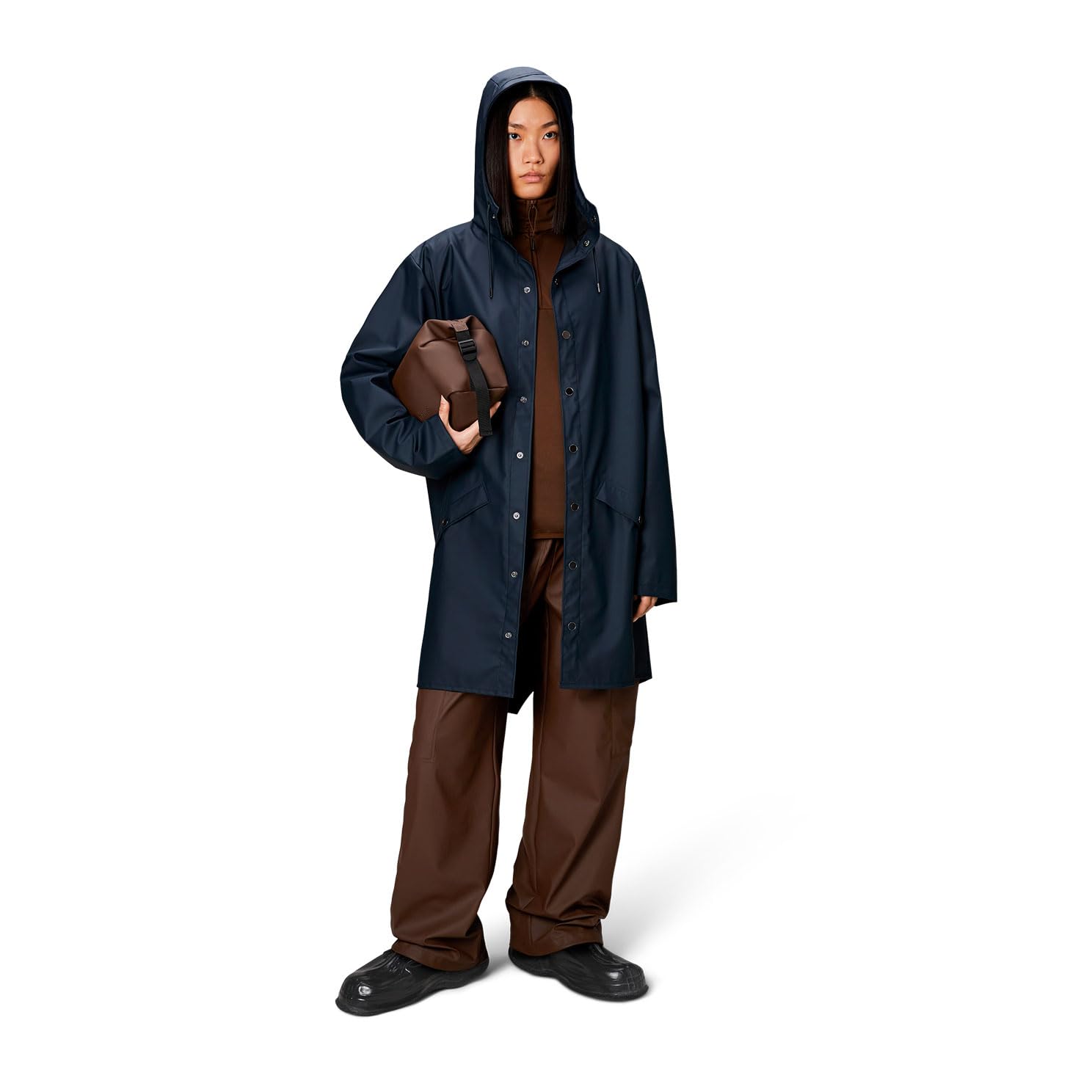 RAINS Waterproof Long Jacket for Men & Women - Windproof Lightweight Raincoat with 2 Year Warranty | Perfect for Outdoor Activities, Commuting & Travel