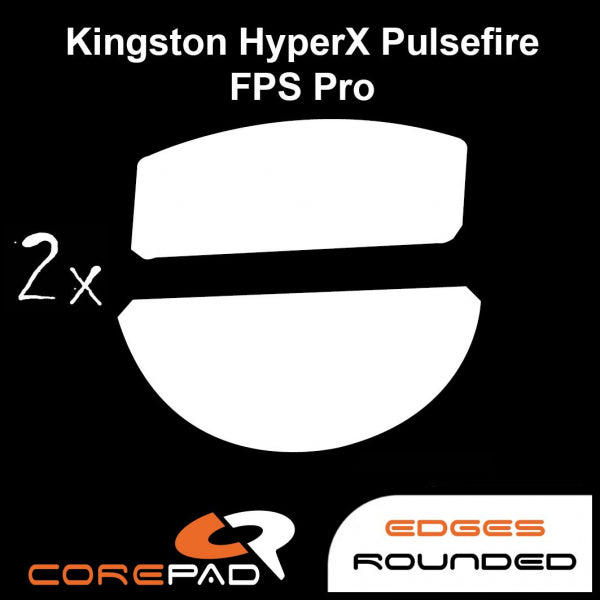 Corepad Skatez Mouse Feet for Kingston HyperX Pulsefire FPS & FPS Pro - Premium Mouse Glides for Gaming, Esports & Smooth Tracking
