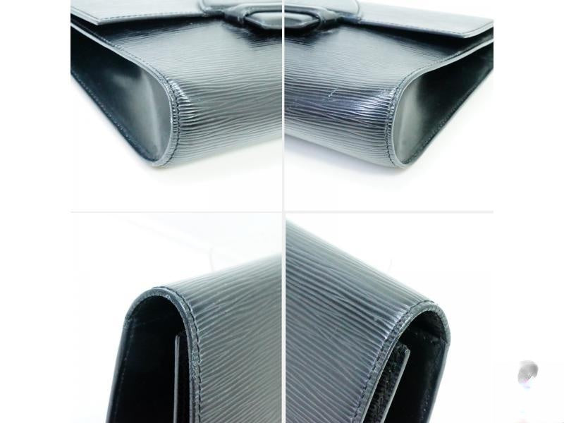 Authentic Pre-Owned Louis Vuitton LV Epi Black Noir Pochette Chaillot GM Clutch Bag M52532 - Vintage Luxury Handbag for Women, Perfect for Evening Parties & Special Occasions
