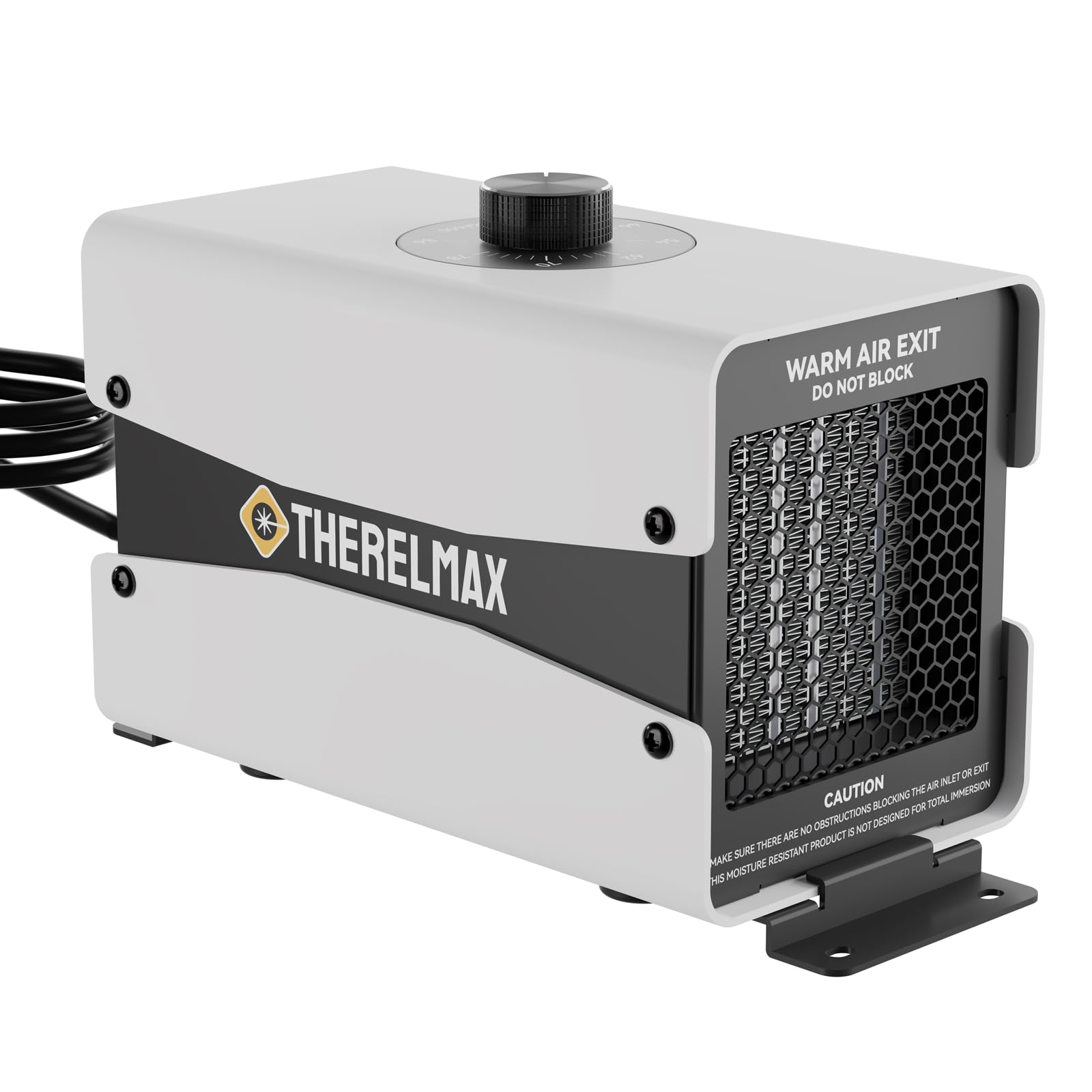 500W PTC Boat Engine Compartment Heater with Thermostat & Waterproof Fan - Safe Marine Cabin Heater for Winter - Prevent Freezing in Boat Bilge, Cabin & Pump - Ideal for Yachts, Fishing Boats & Marine Use - White