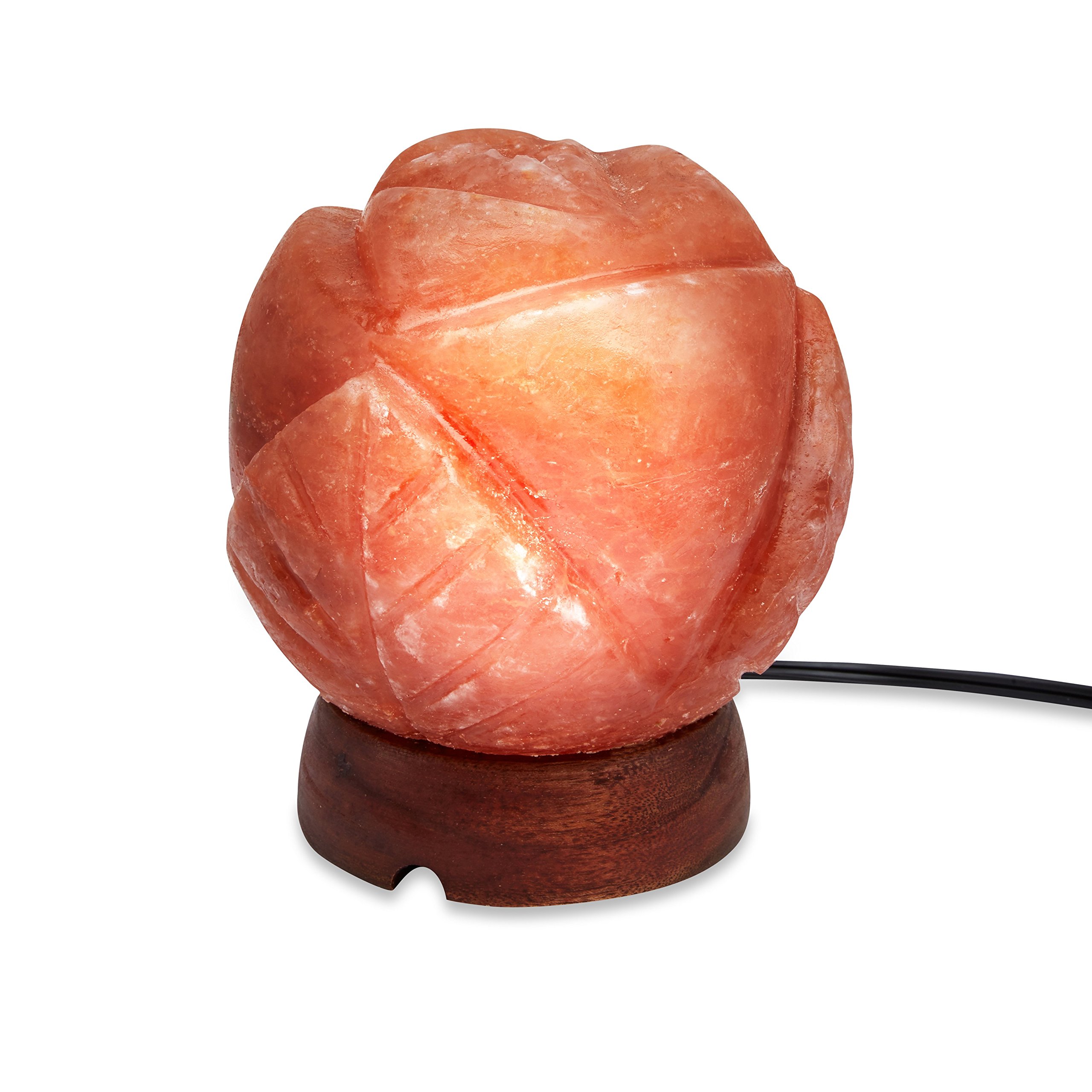 Zennery Handcrafted Himalayan Salt Lamp - Natural Pink Salt Lotus Night Light for Relaxation, Meditation & Home Decor