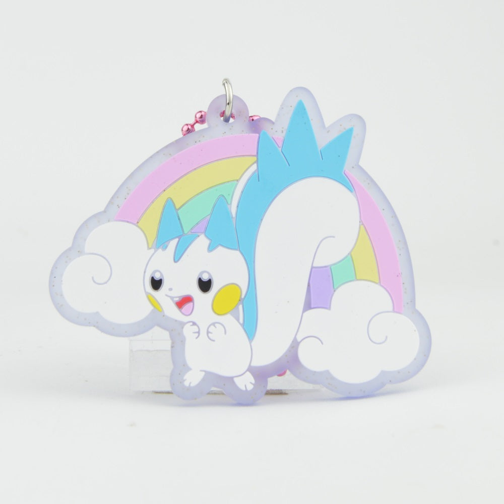 Pokemon Electric Series SK Japan Glitter Rubber Keychain - Cute Anime Keyring for Backpacks, Bags & Gifts | Pokemon Collectible Accessories for Fans